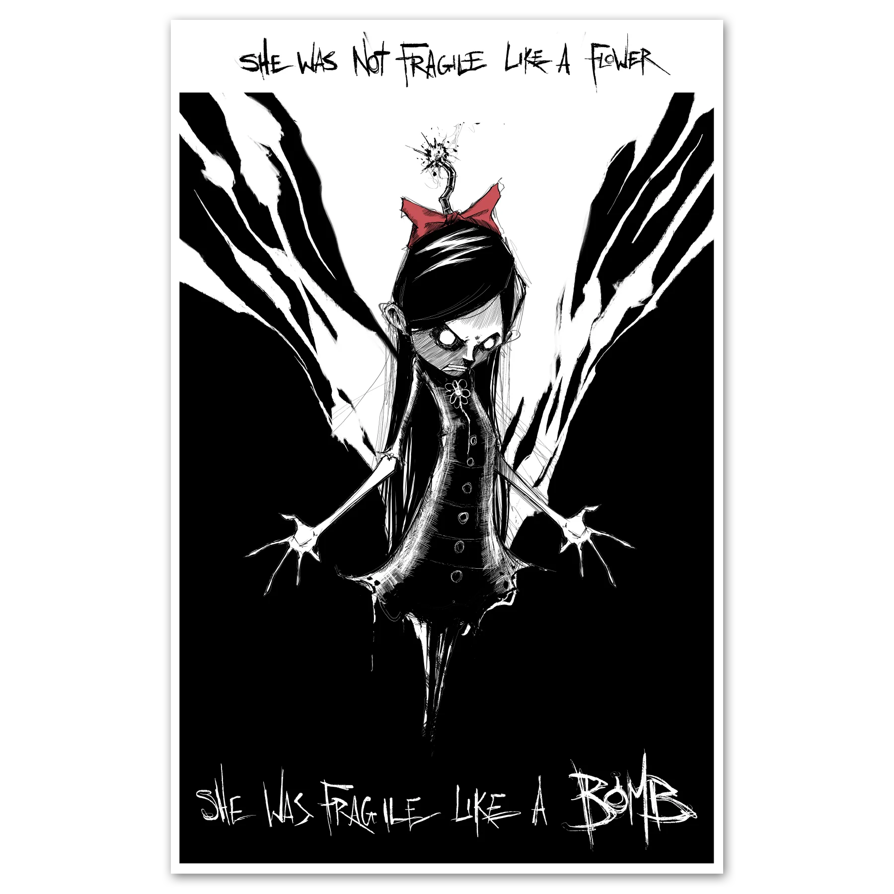 Fragile Flower Print