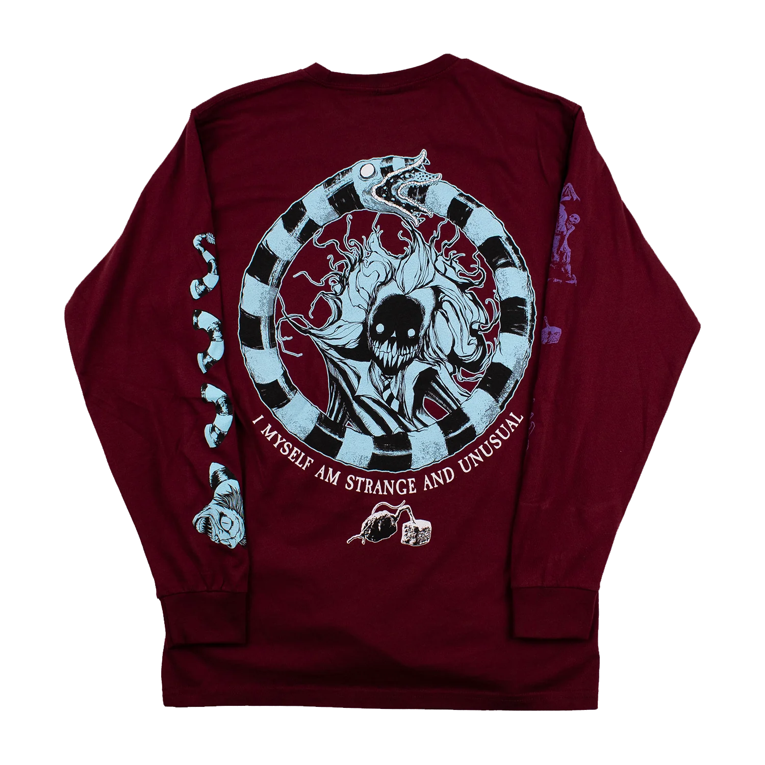 Beetlejuice Long Sleeve T-Shirt Burgundy
