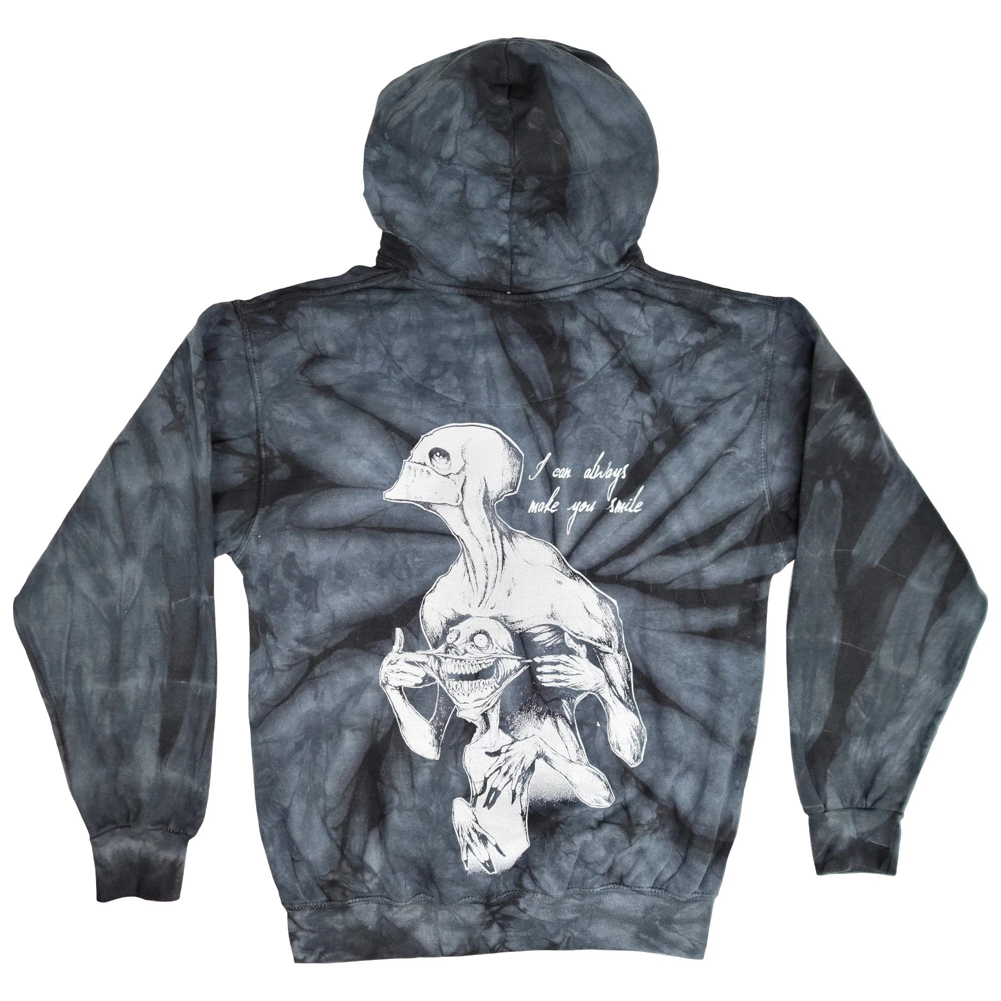 Always Smile Pullover Hoodie Spider Black