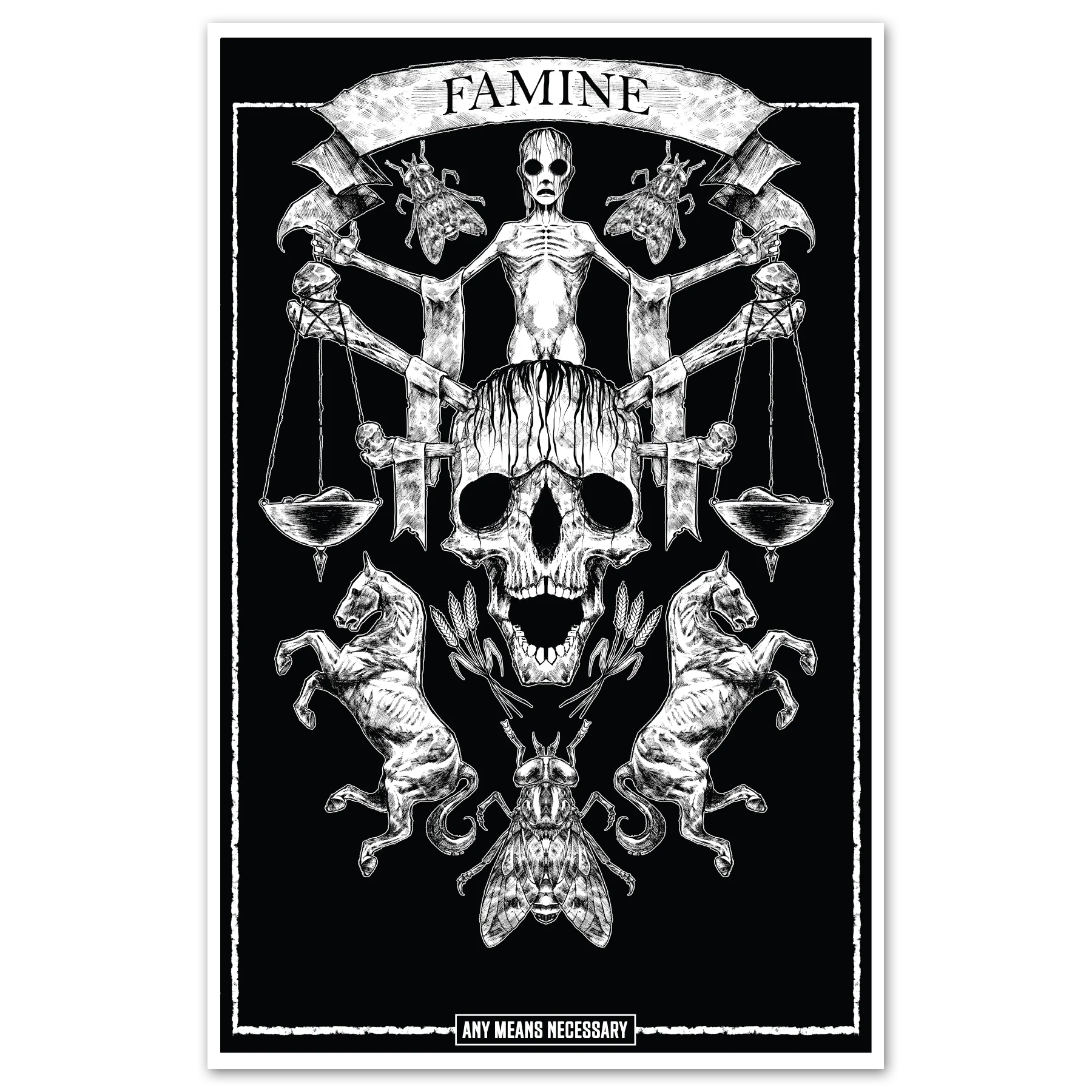 4 Horsemen Famine Print