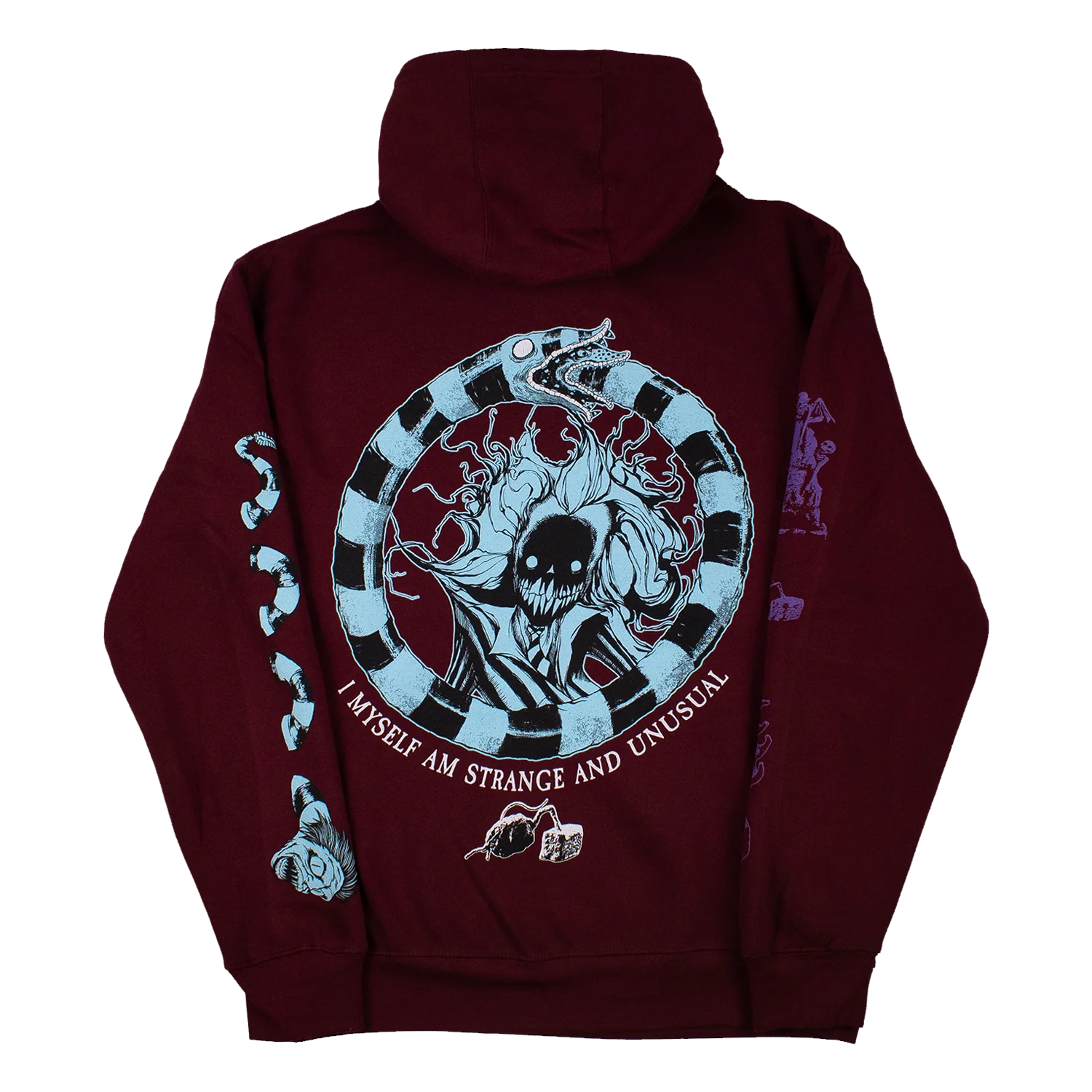 Beetlejuice Pullover Hoodie Burgundy