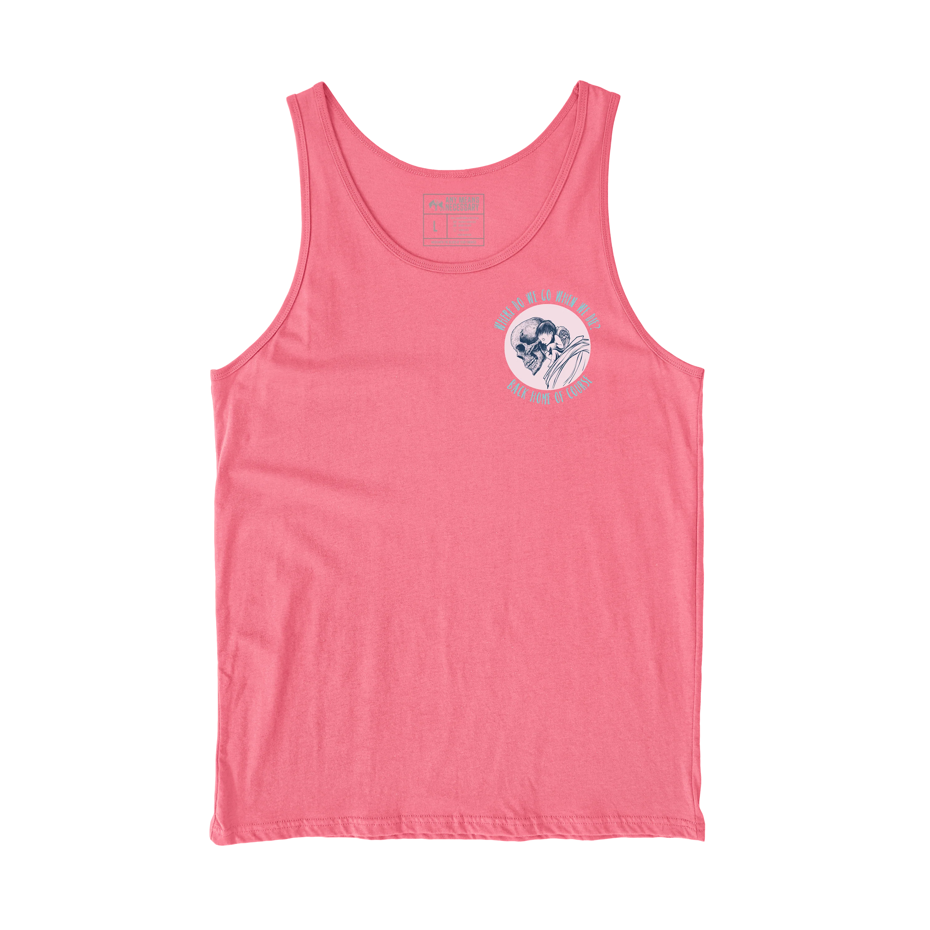 Back Home Tank Top Safety Pink