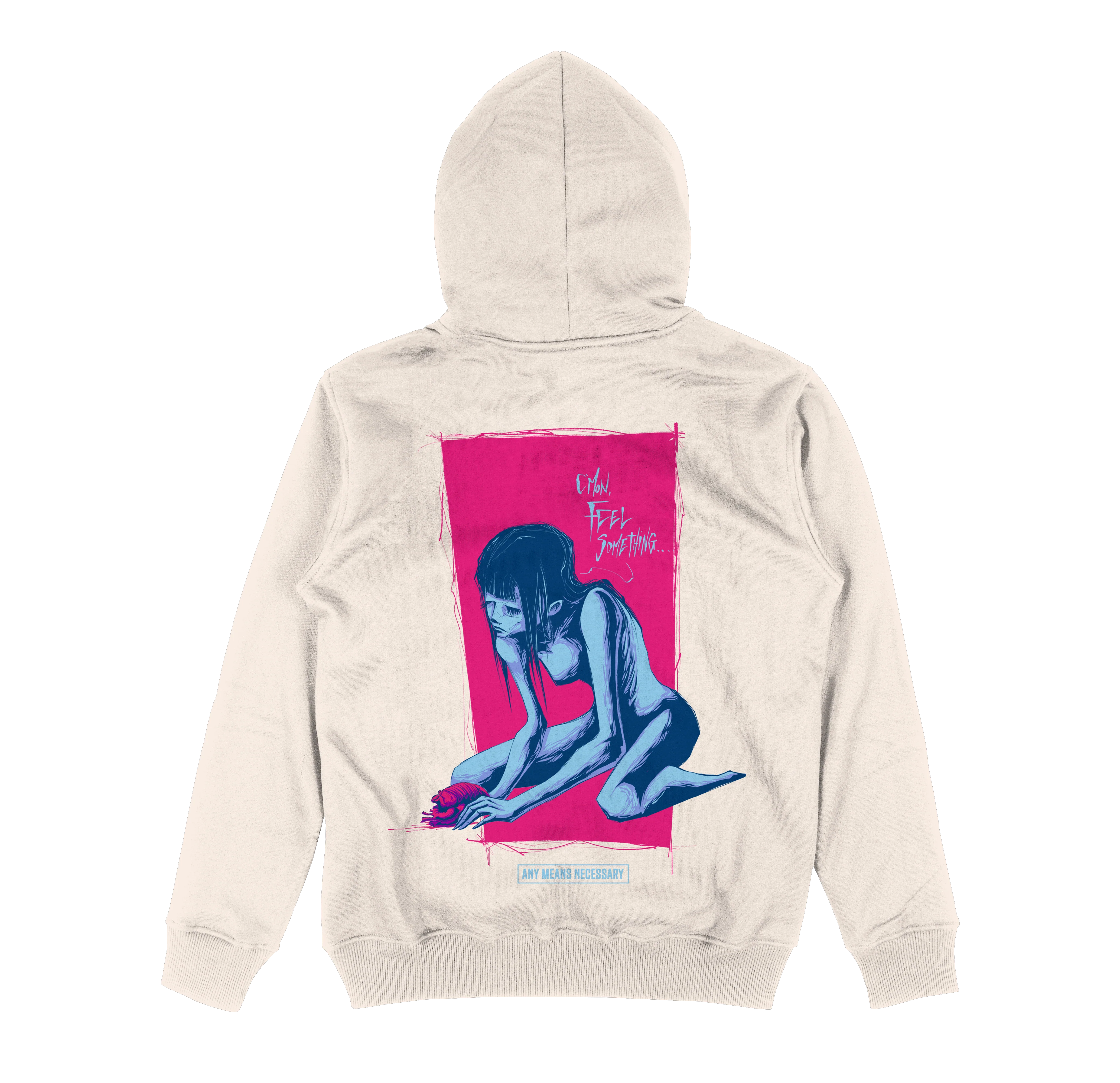 Feel Something Pullover Hoodie Natural