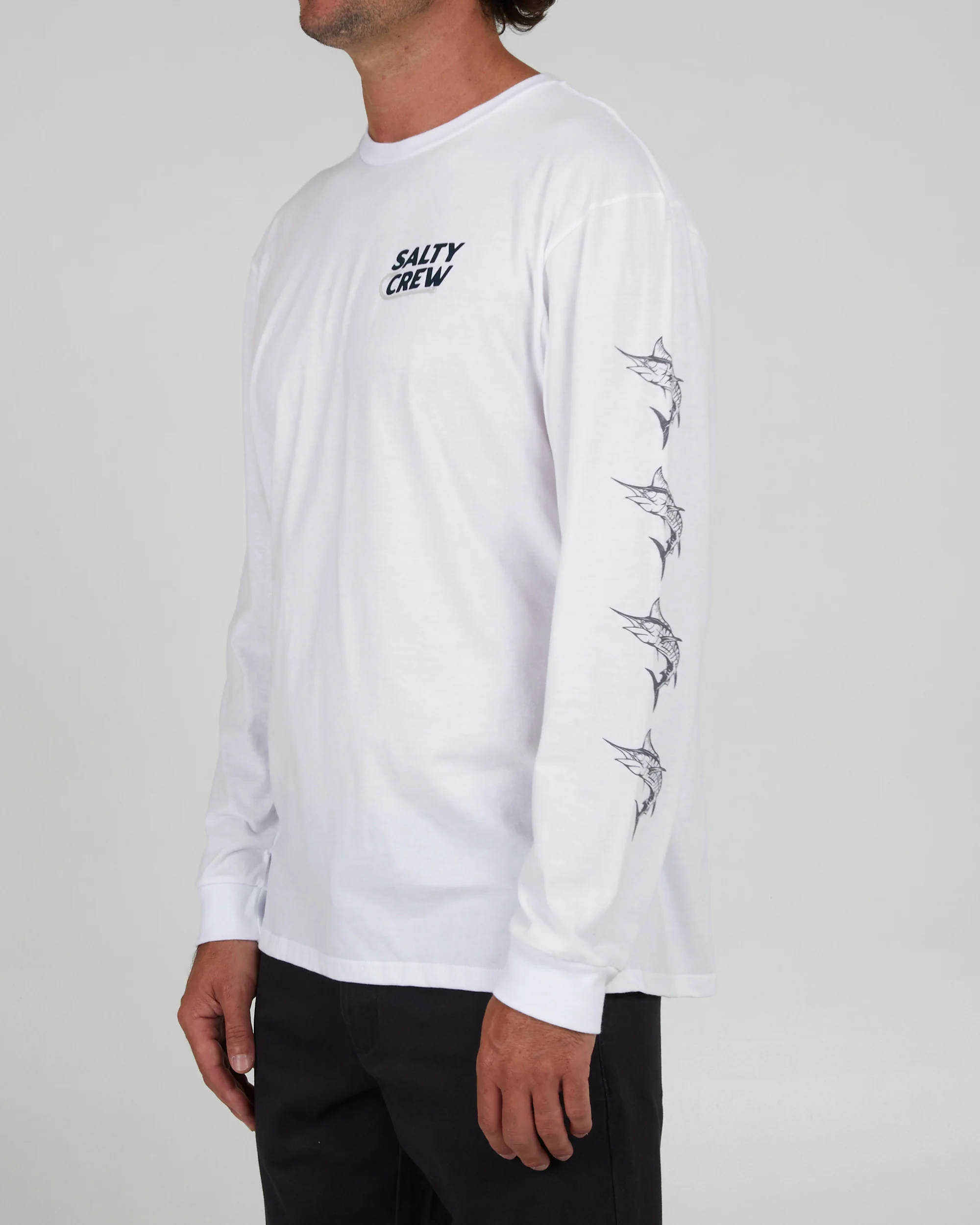 Hook Up White L/S Premium Tee