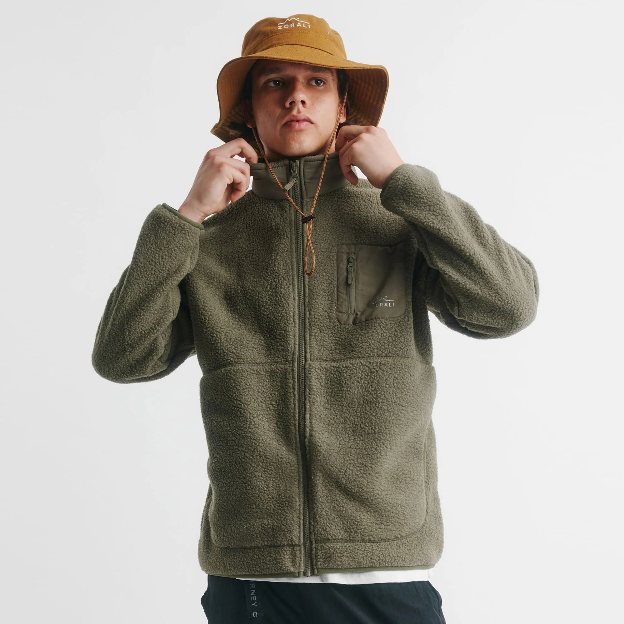 Mens Cosy Camp Fleece Olive