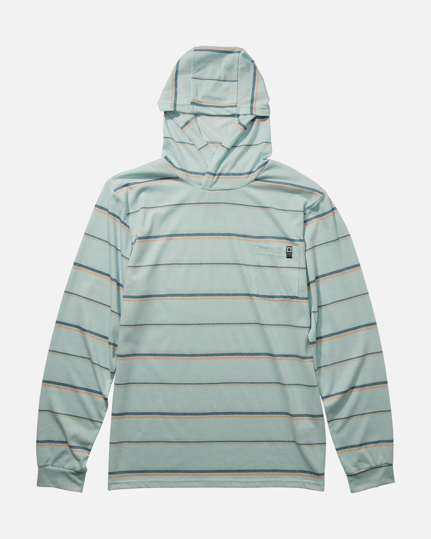 Pin Line Sea Blue Hood Tech Tee