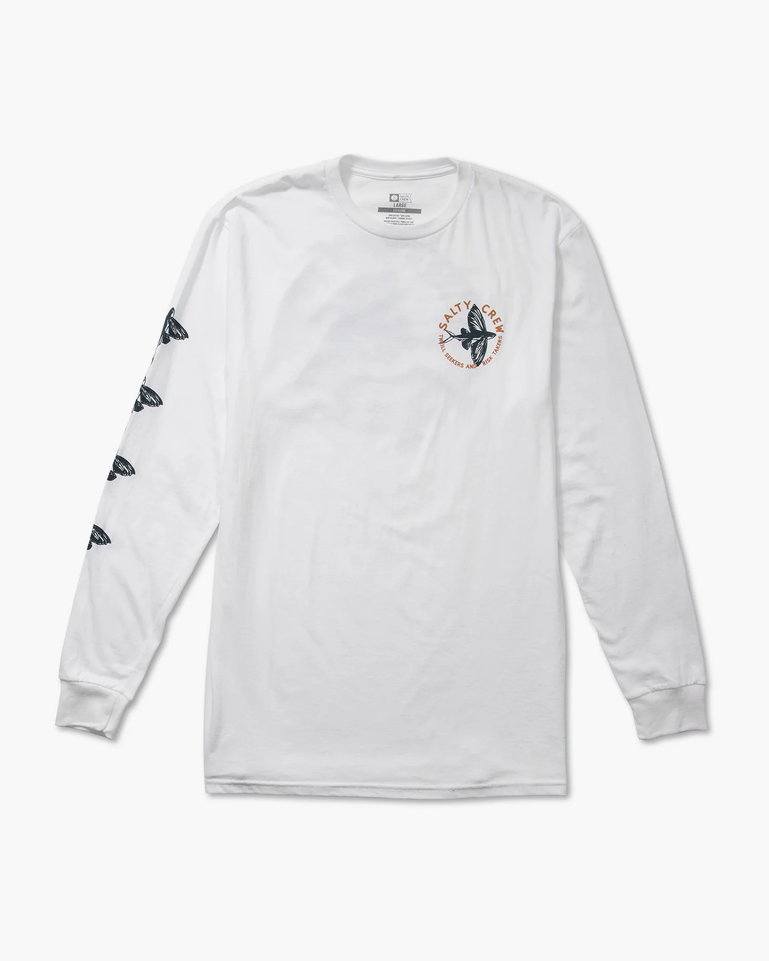 Fly By White L/S Classic Tee