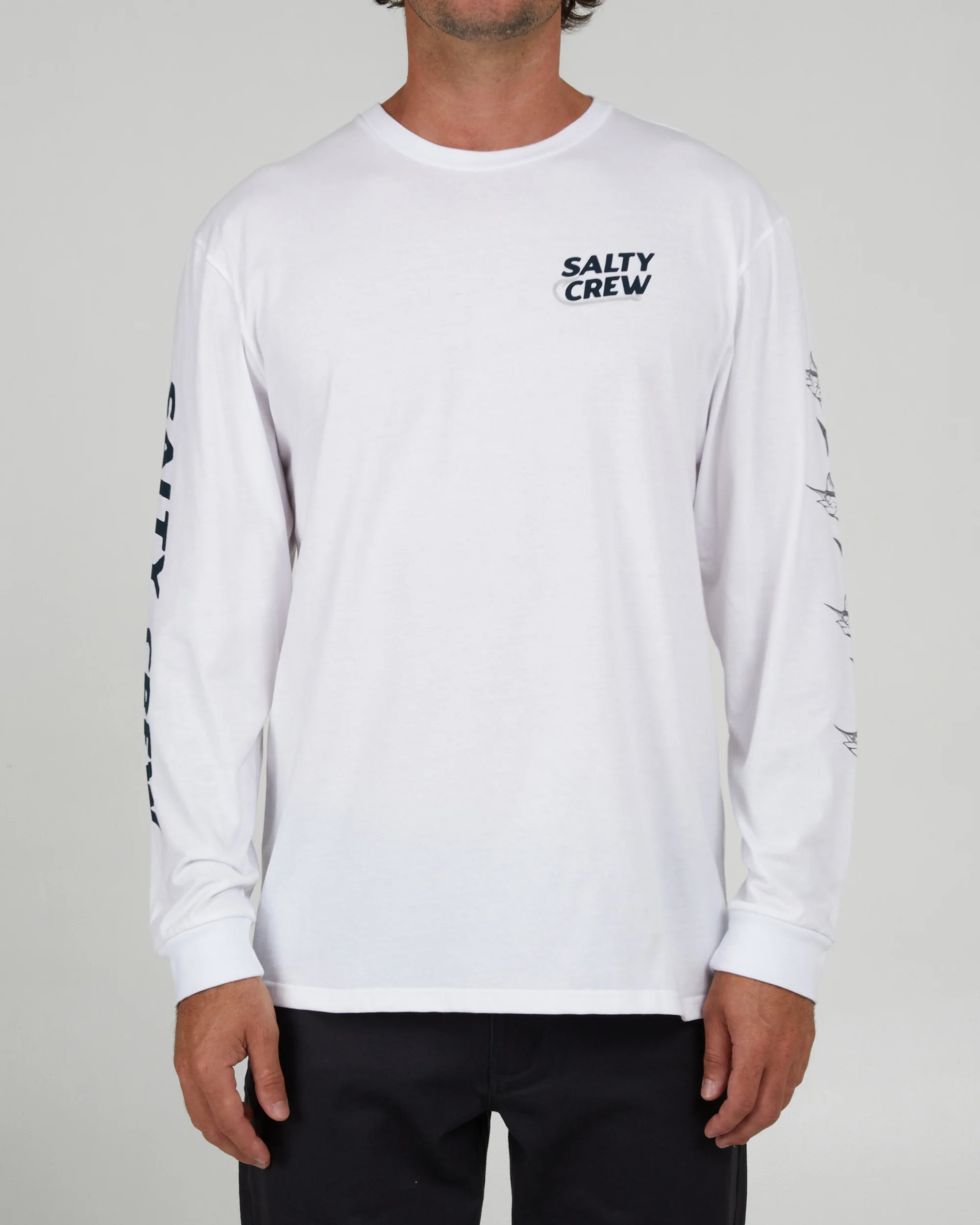 Hook Up White L/S Premium Tee