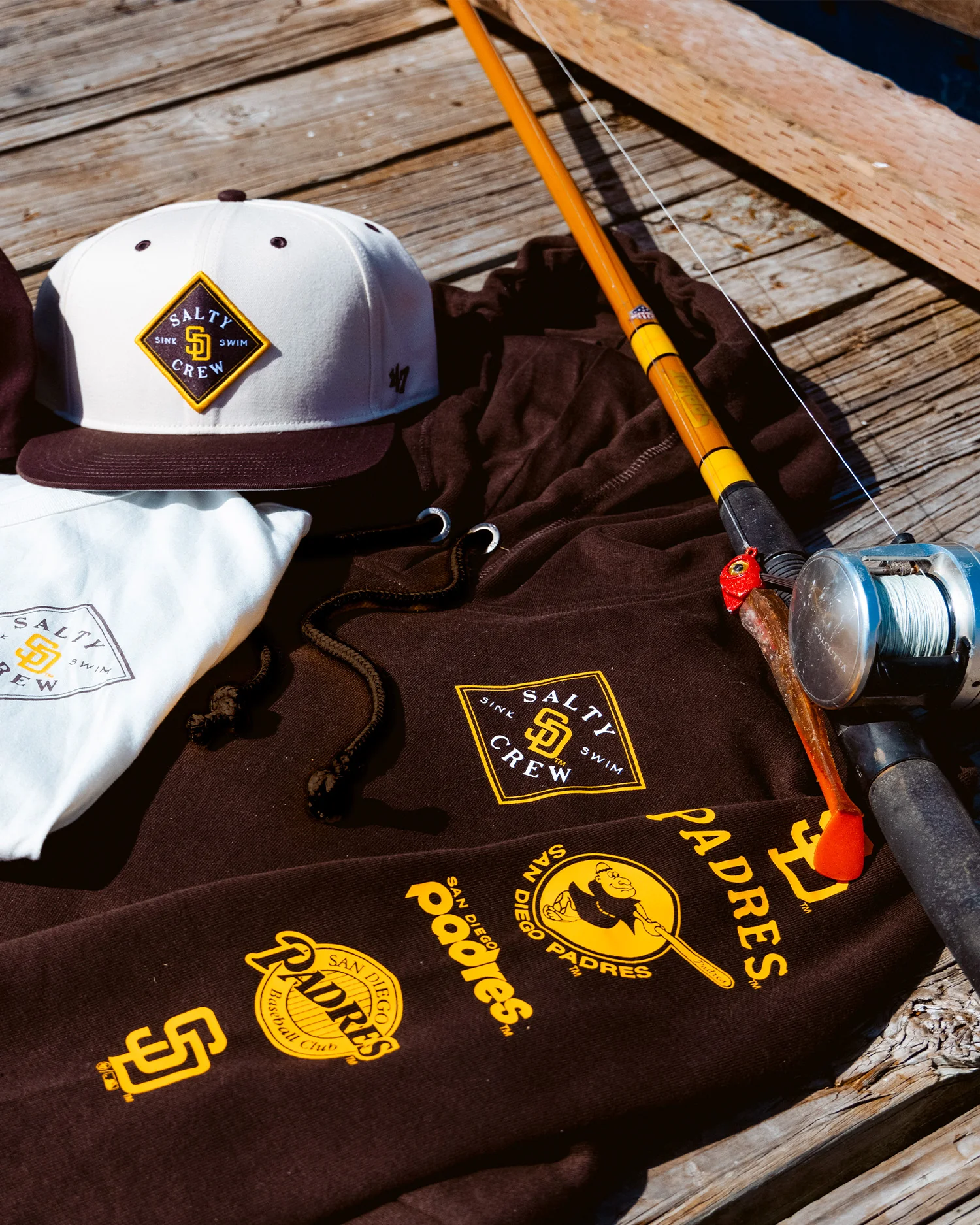 Salty Crew x Padres x 47 Brown Hood Fleece