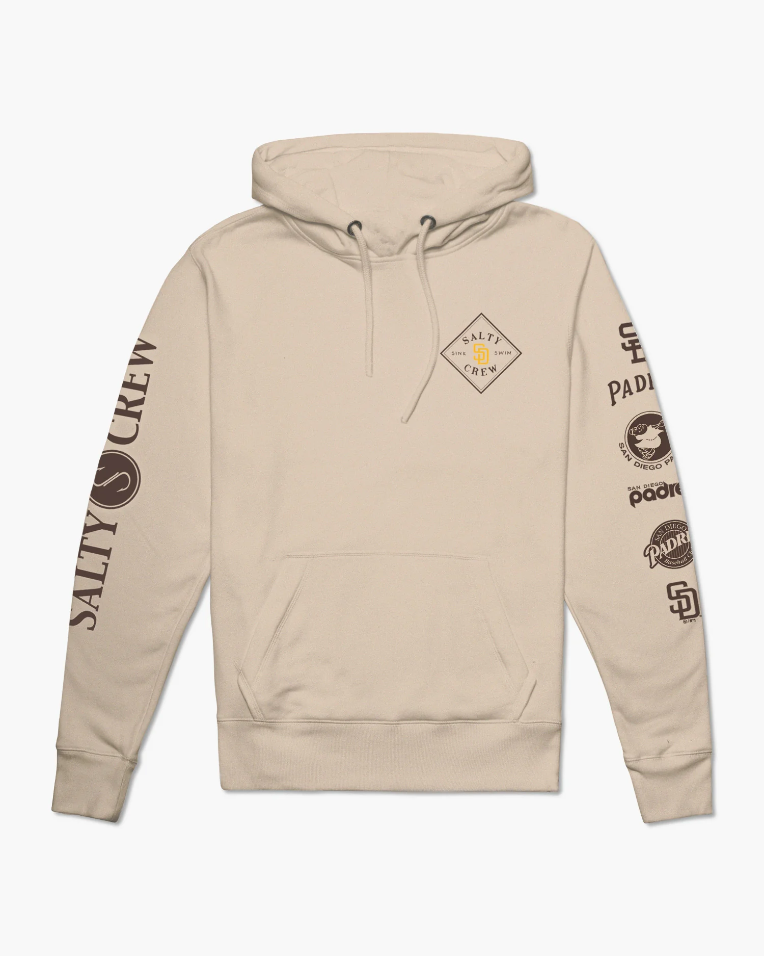 Salty Crew x Padres x 47 Sandstone Hood Fleece