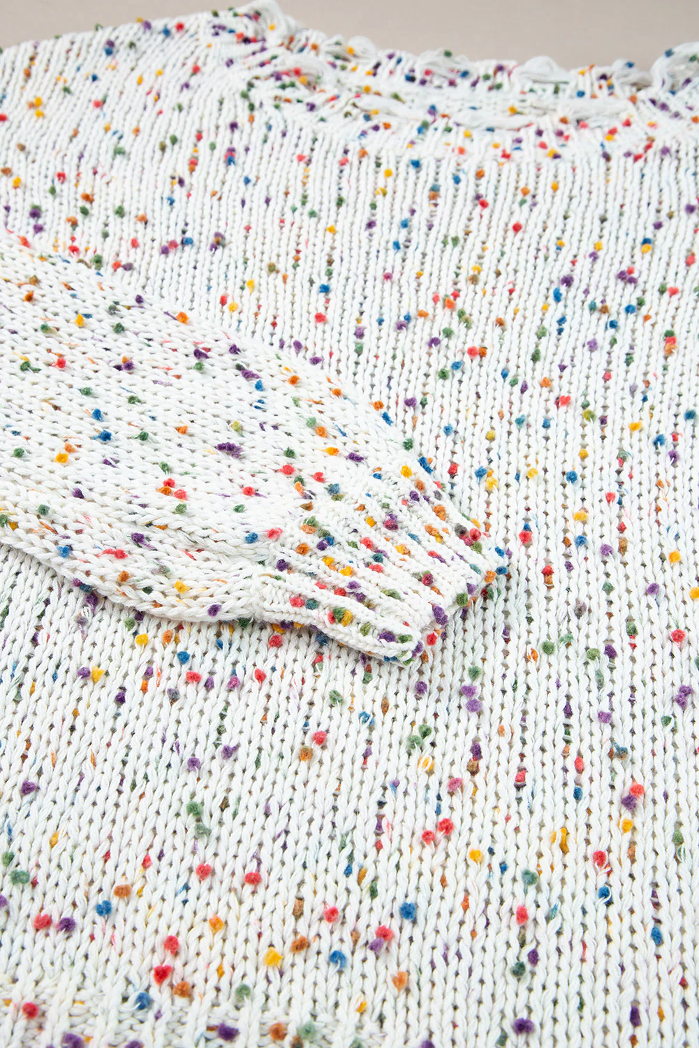 Confetti Distressed Knit Sweater