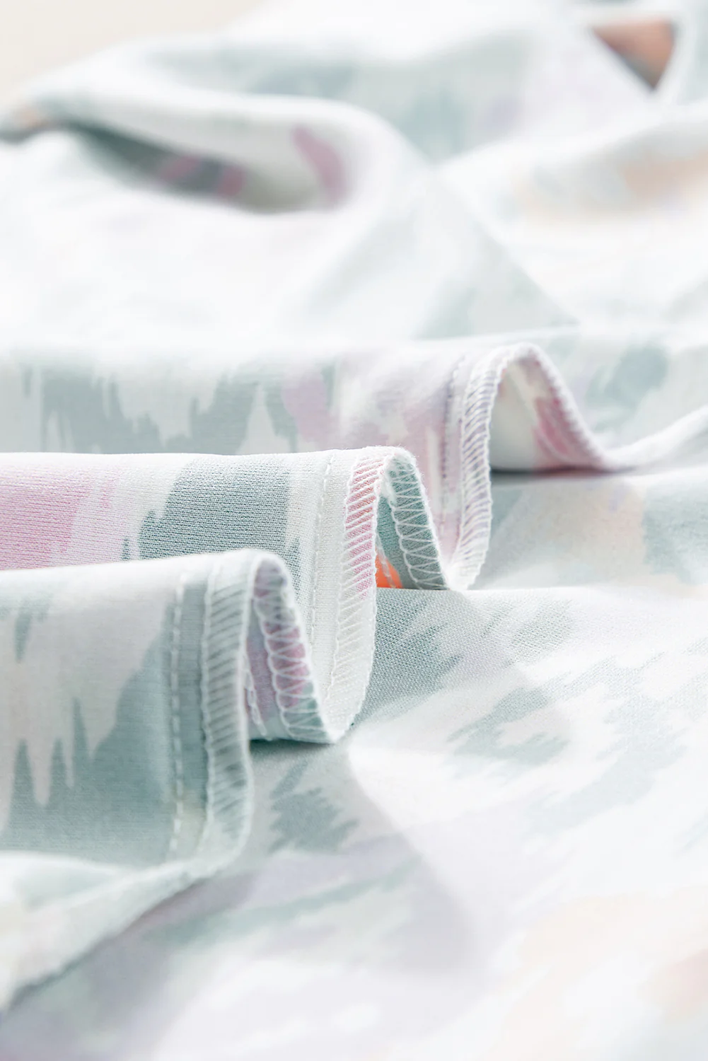 Western Print High Neck Bat Sleeve Blouse