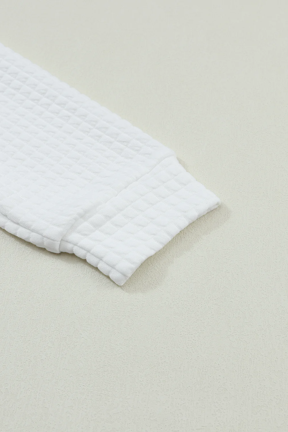 Quilted Kangaroo Pocket Drawstring Hoodie