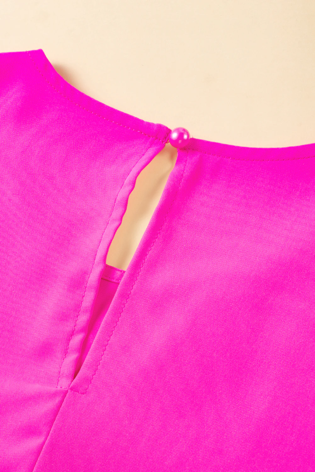 Solid Ruffled Edge Keyhole Back Mini Dress