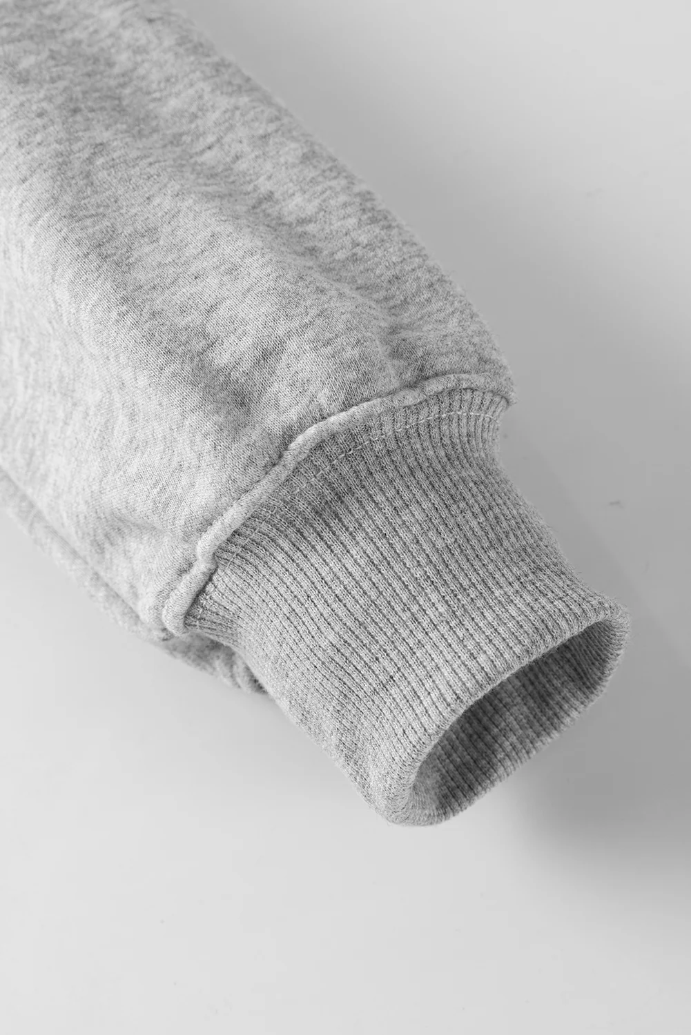 Beige Solid Classic Crewneck Pullover Sweatshirt