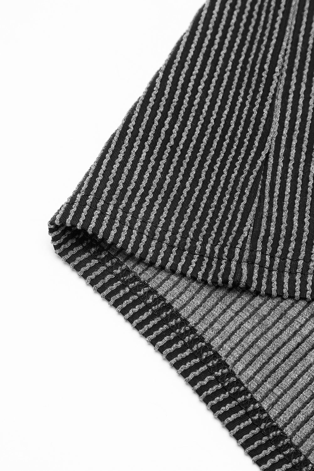 Striped Print Knotted Straps Pocketed Romper