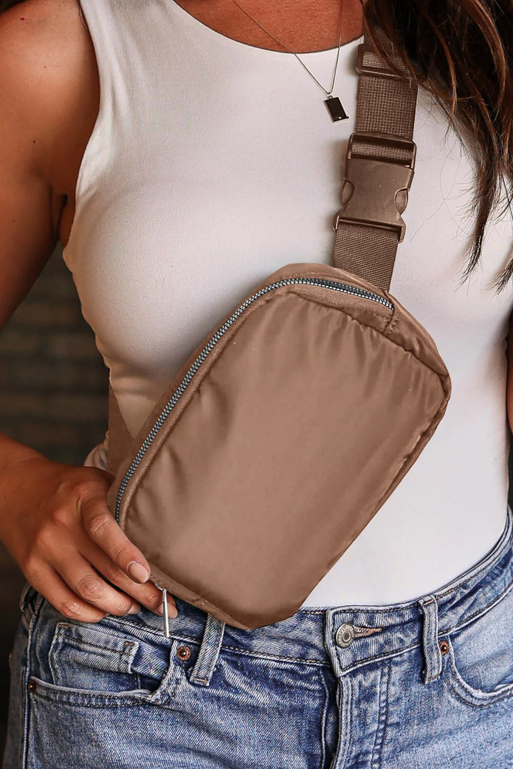 Waterproof Zipped Crossbody Chest Bag