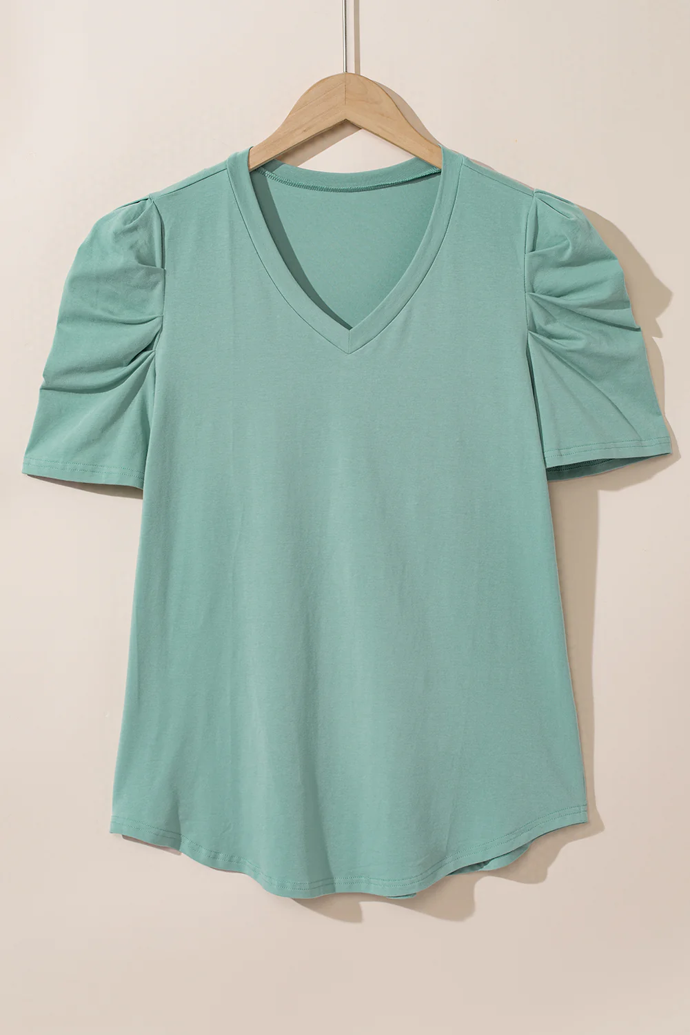 Puff Sleeve V-Neck T-Shirt