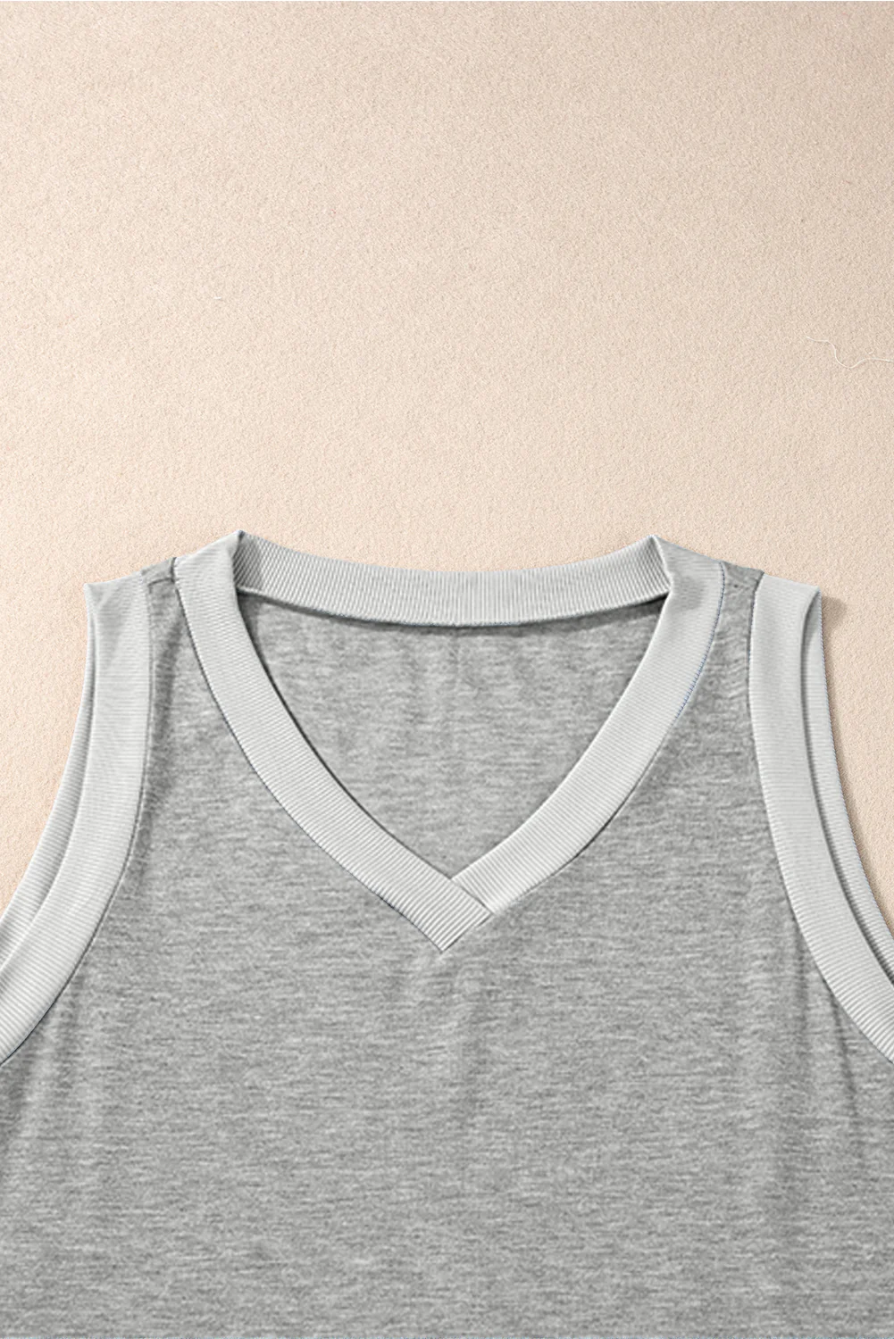Ribbed V Neck Tank