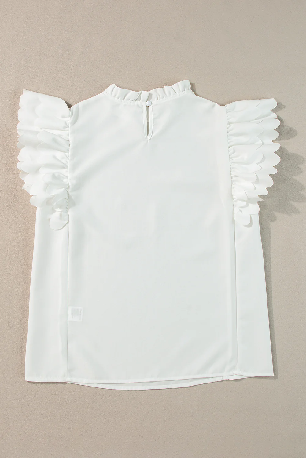 Scalloped Ruffle Sleeve Top