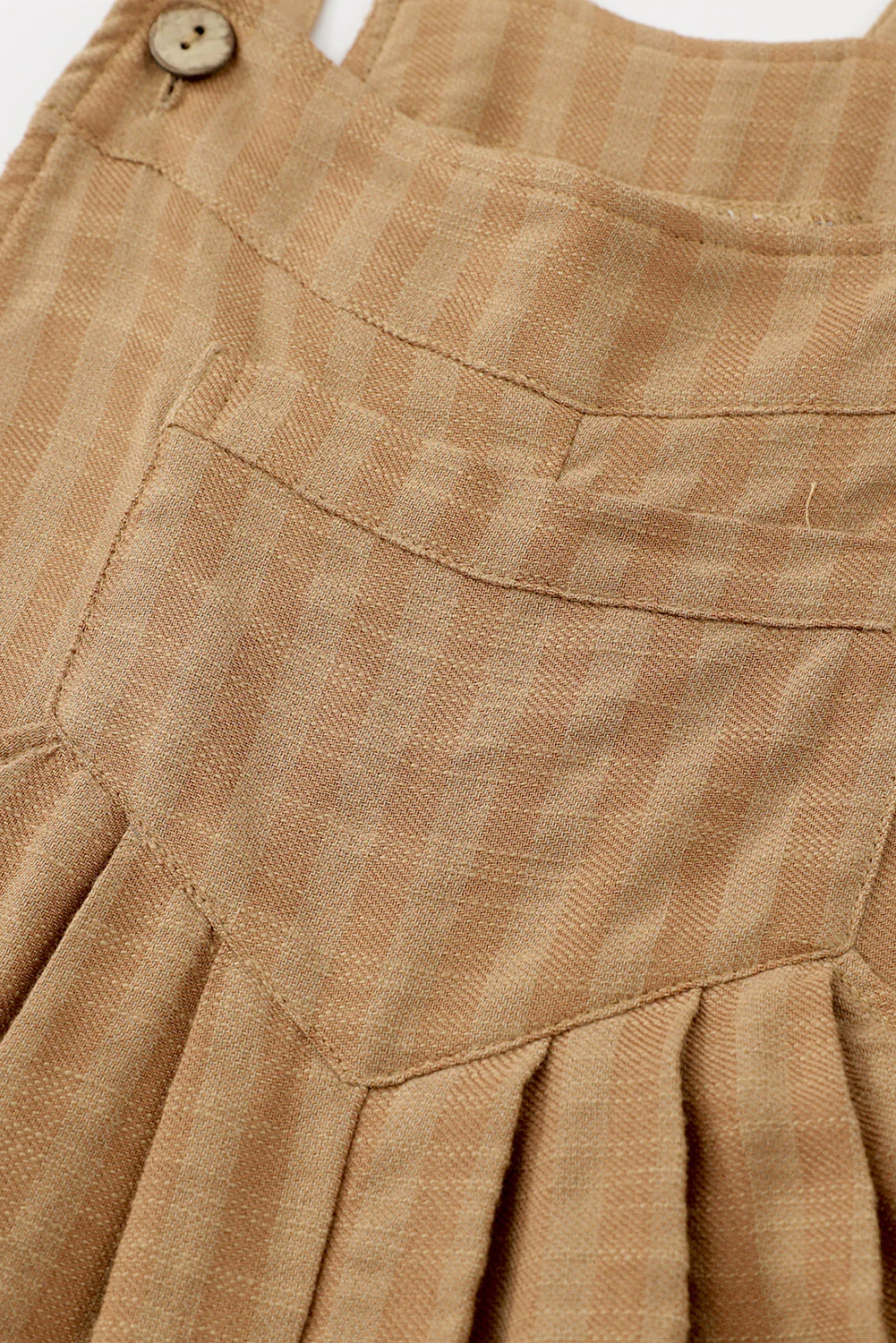 Striped Pleated Wide Leg Pocketed Jumpsuit