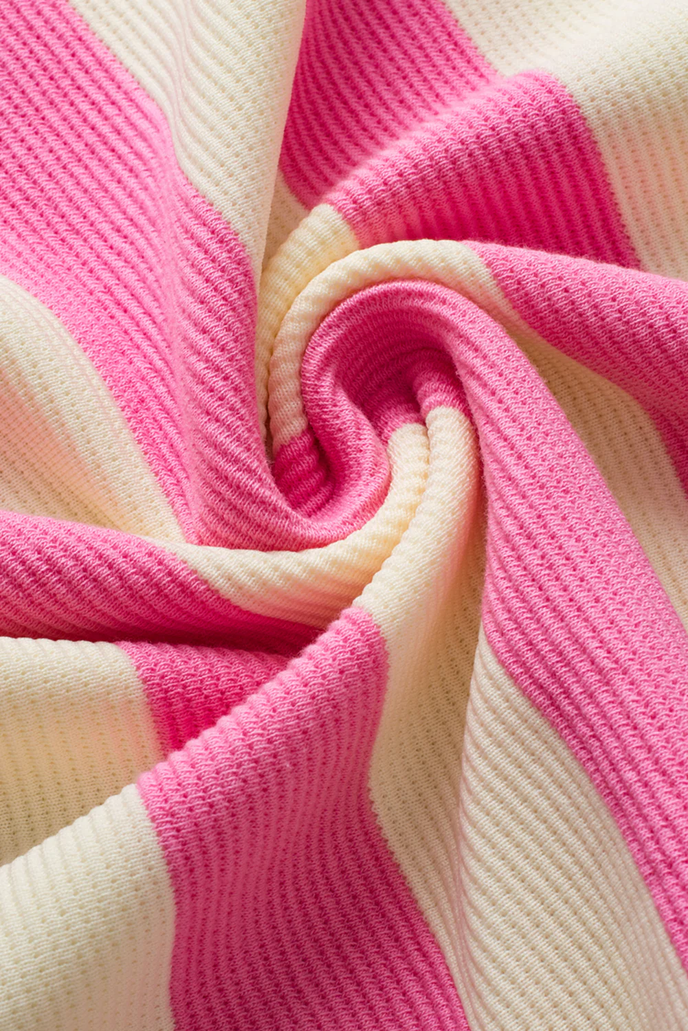 Stripe V Neck Collared Cap Sleeve Top