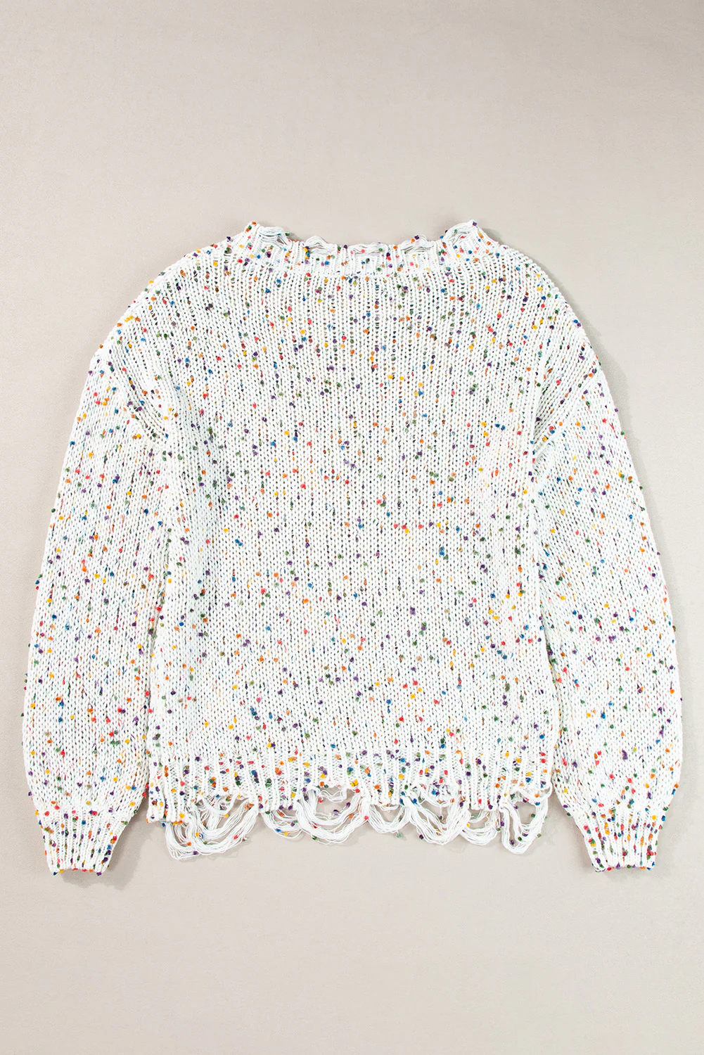 Confetti Distressed Knit Sweater
