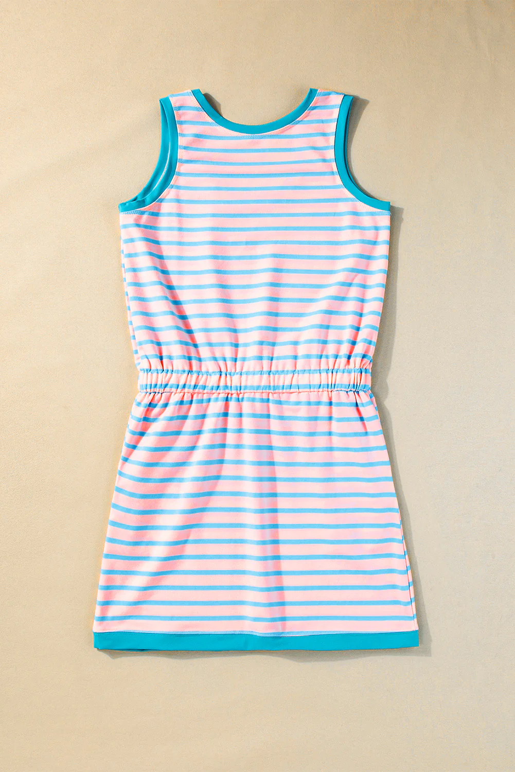 Contrast Trim Pocketed Casual Tank Dress