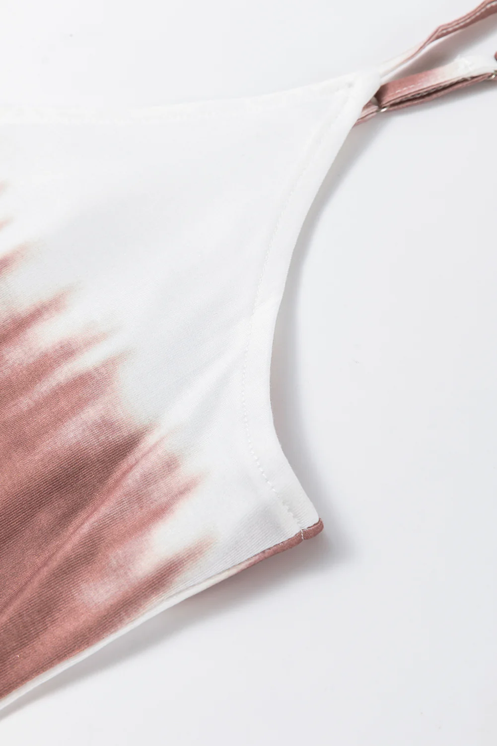 White Stripe Striped Tie Dye Spaghetti Strap Maxi Dress