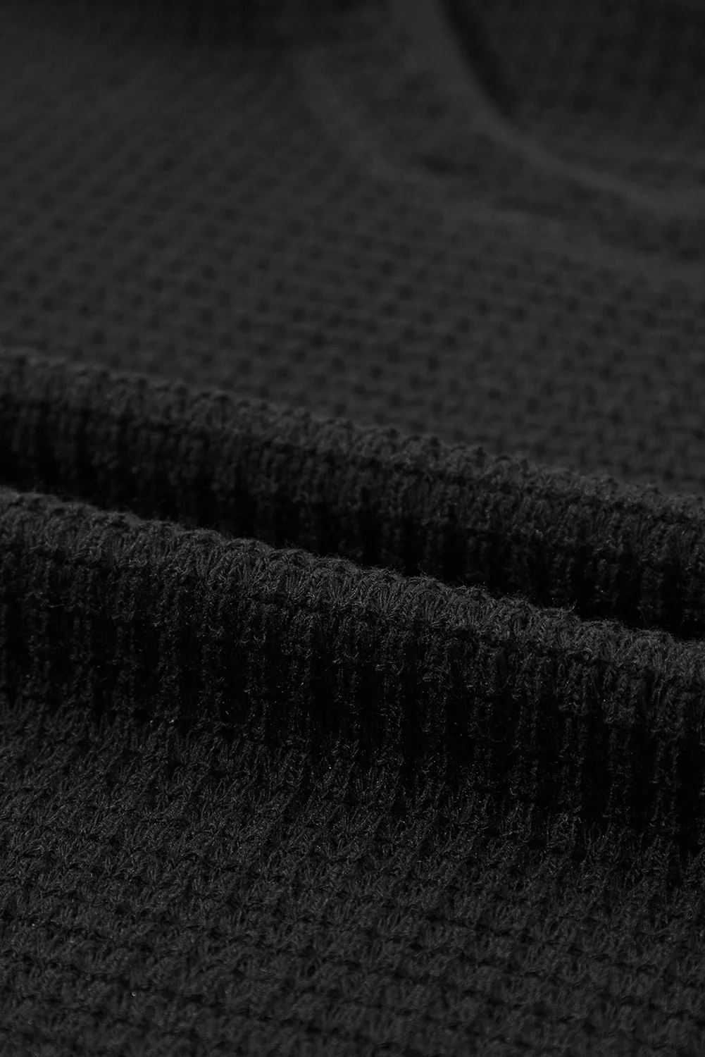 Scoop Neck Waffle Knit Flowy Vest