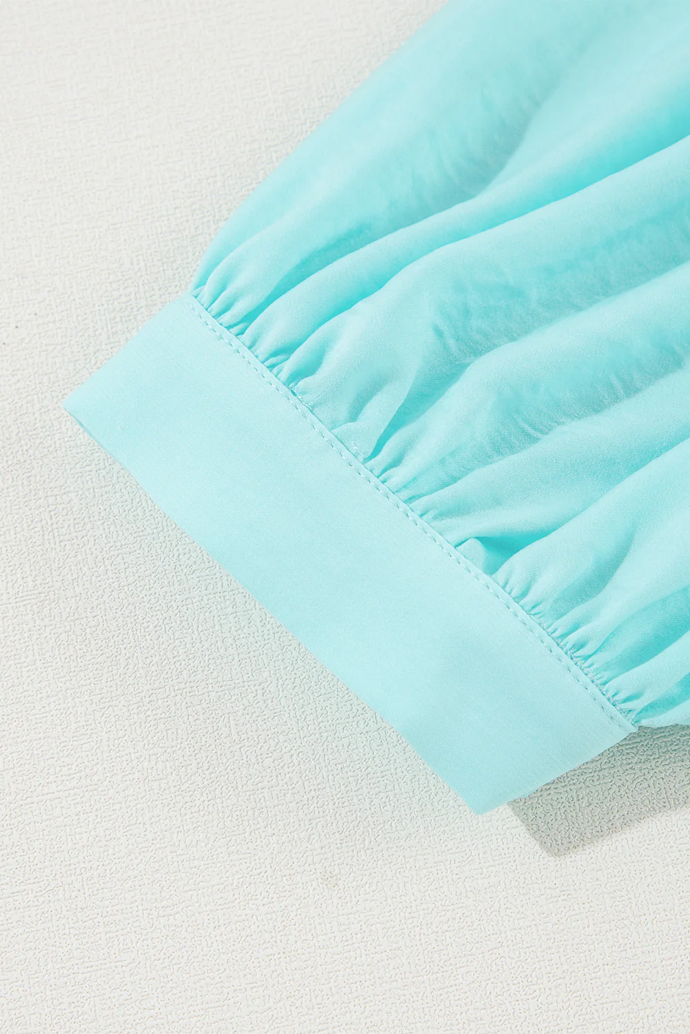 Solid Puff Sleeve Loose Fit Buttoned Shirt