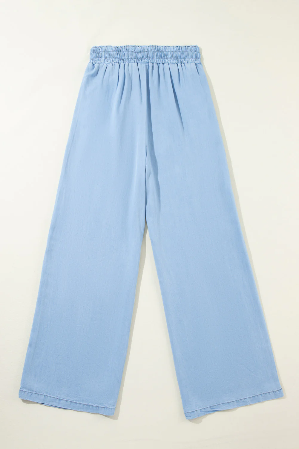 Myosotis Drawstring High Waist Wide Leg Denim Pants