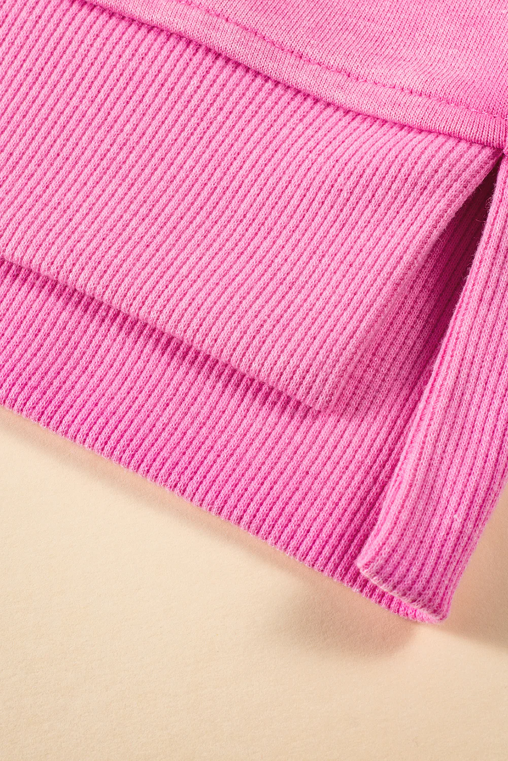 Quarter Zip Pocketed Cap Sleeve Sweatshirt Dress