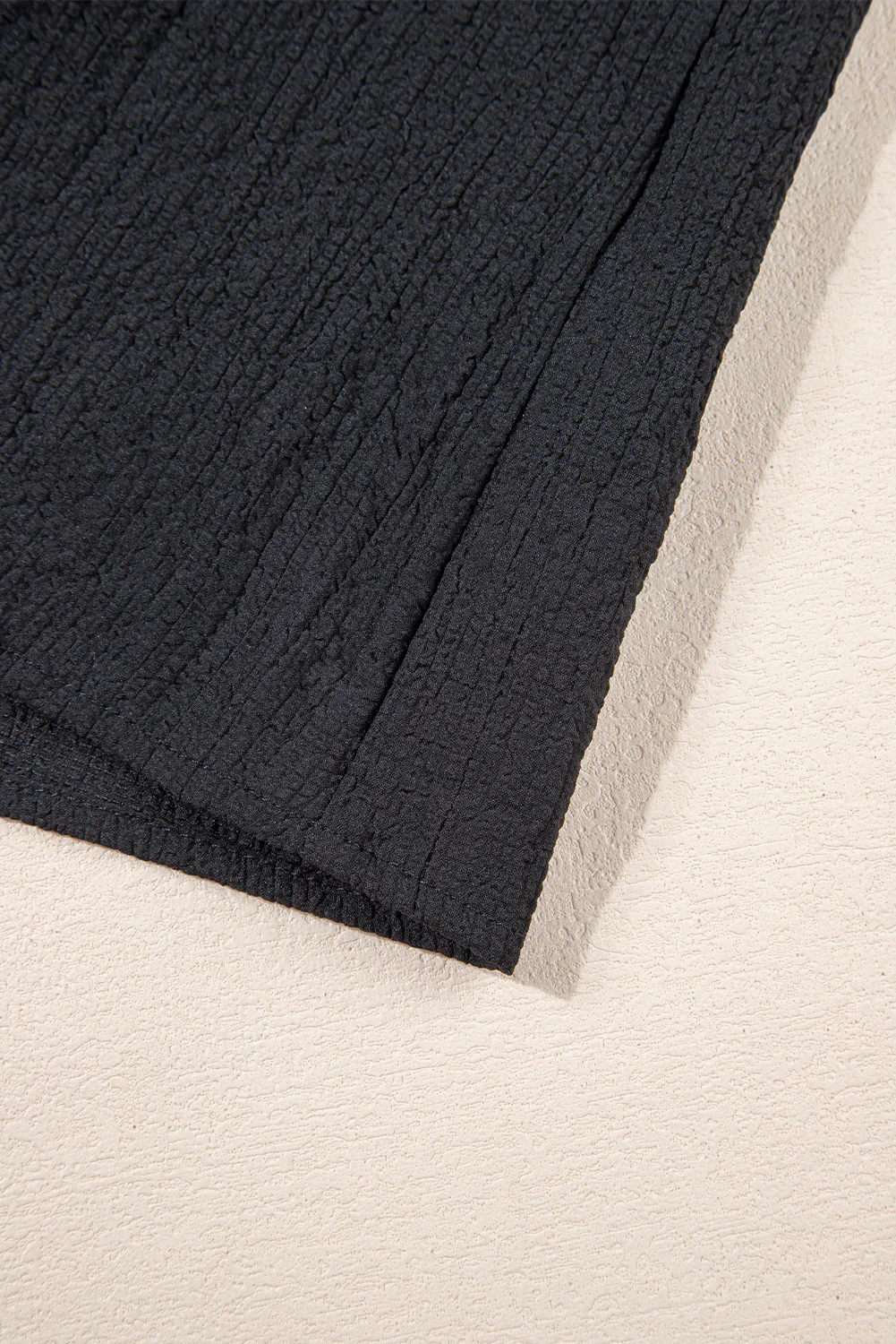 Ruffle Accent Flutter Sleeve Notch Neck Top