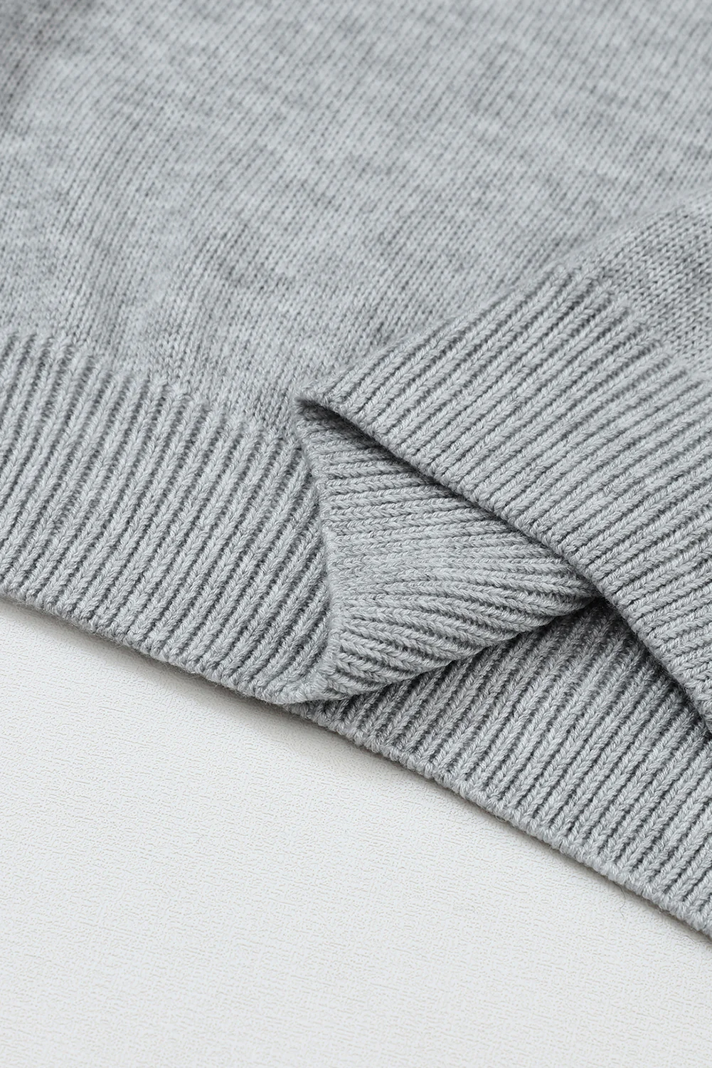 Hollowed Lace Splicing V Neck Loose Sweater