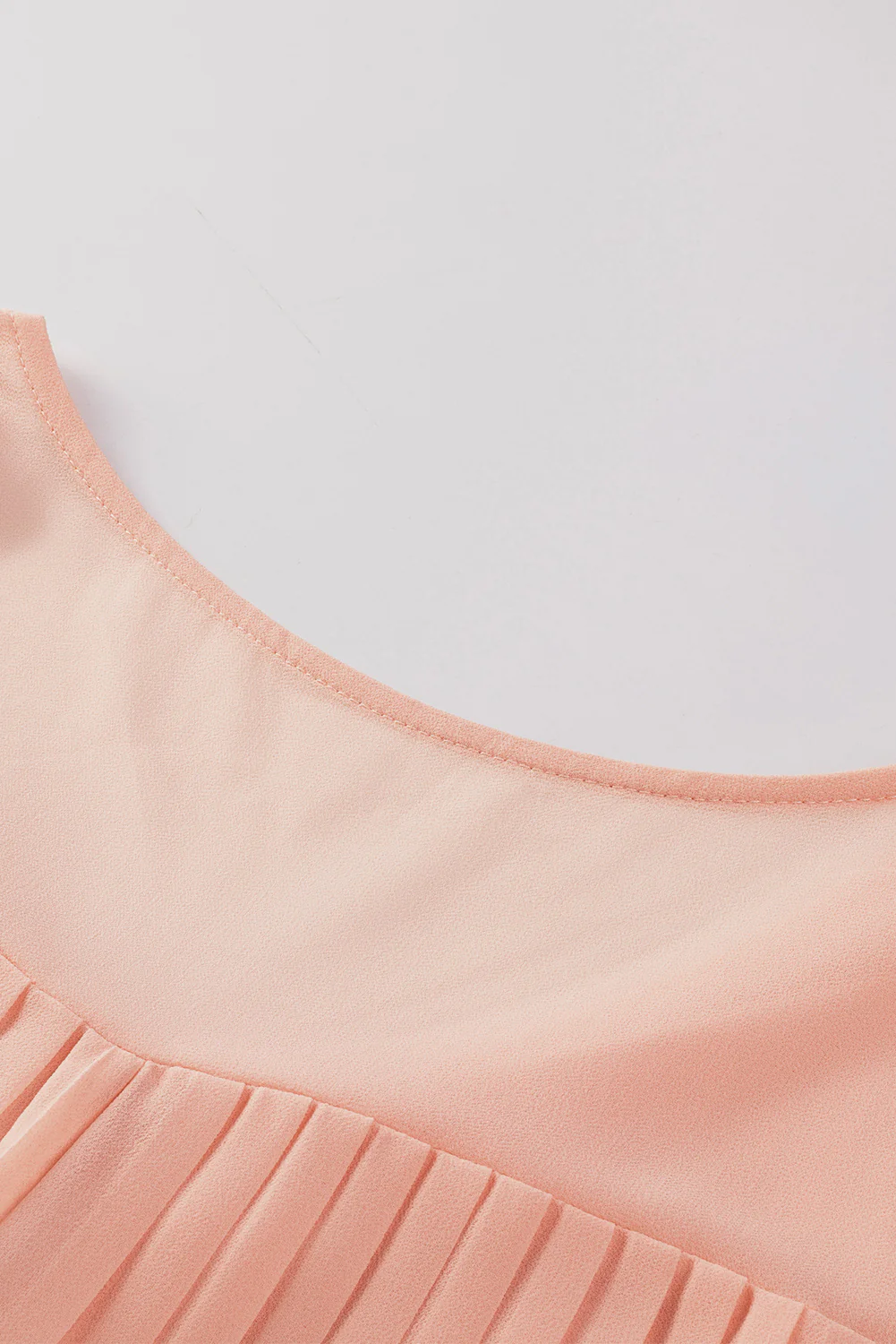 Pleated Ruffled Tie Waist Buttons V Neck Romper