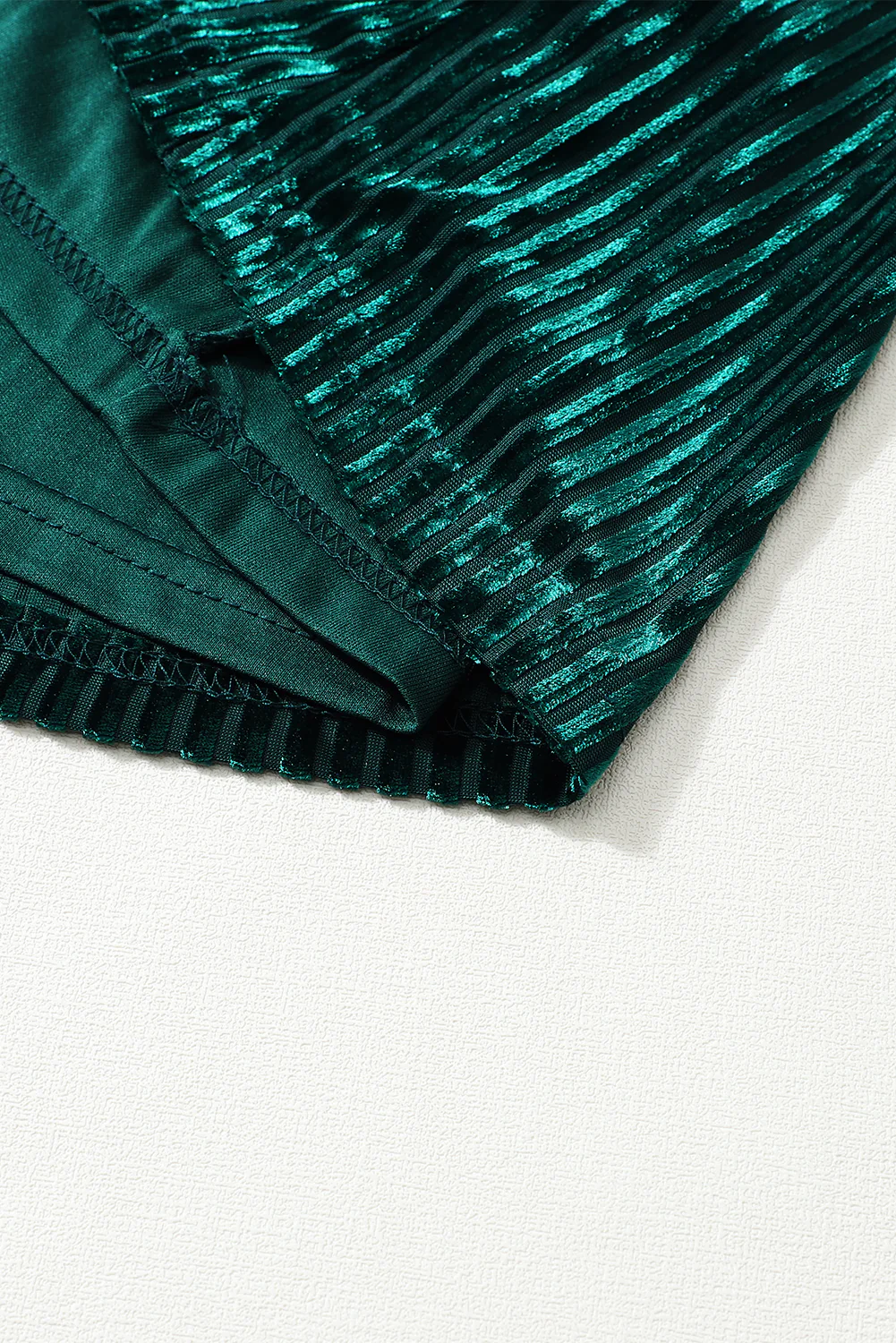 Long Sleeve Tiered Ribbed Velvet Dress