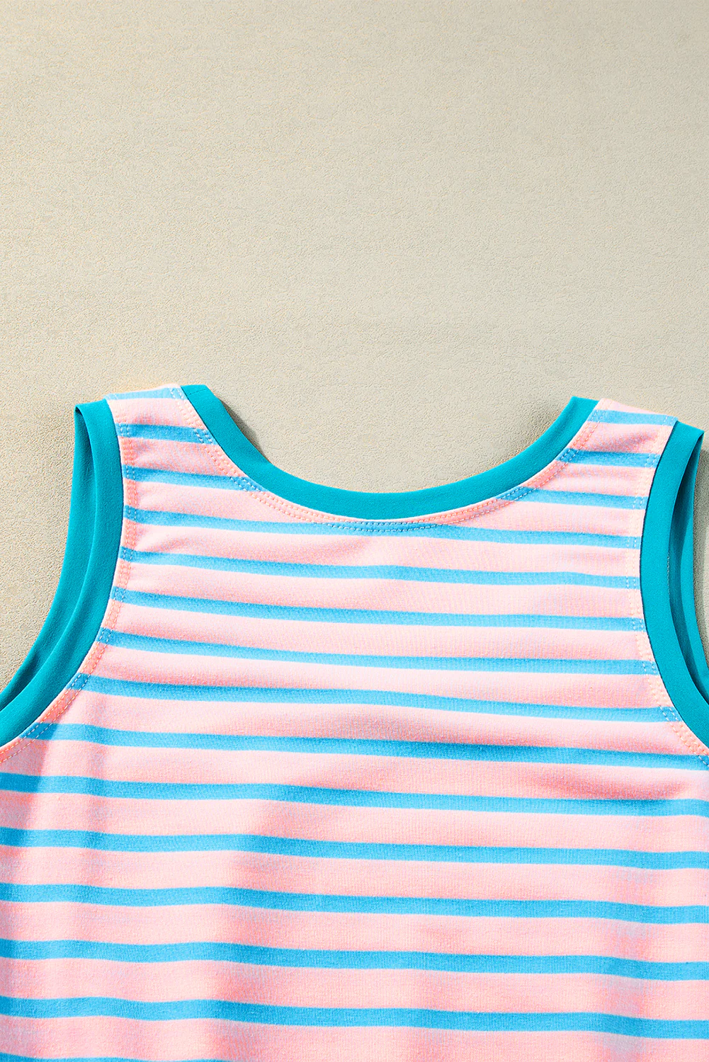 Contrast Trim Pocketed Casual Tank Dress