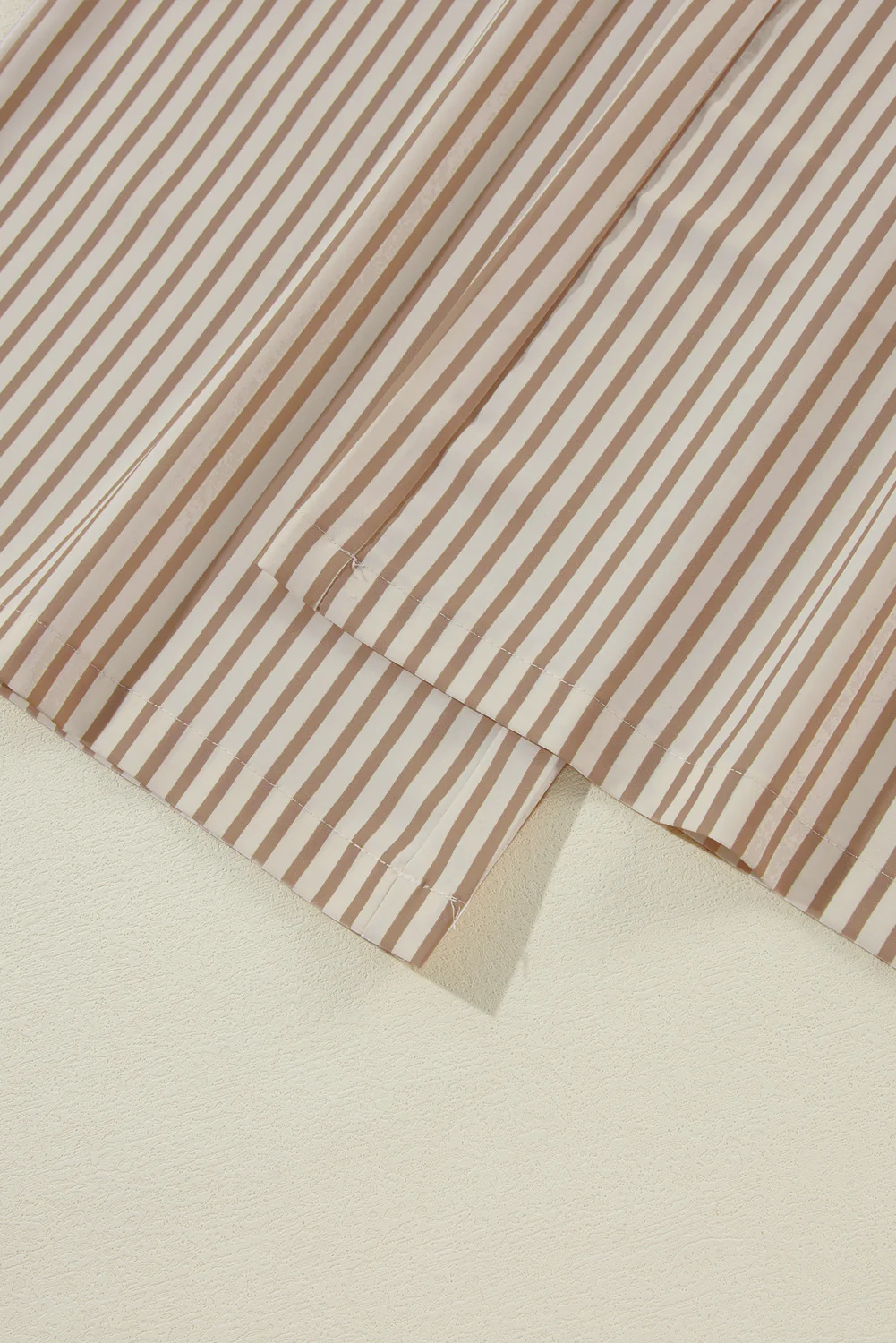 Stripe Print Wide Leg Drawstring Pants