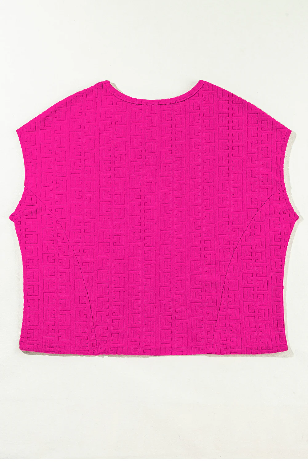 Textured Round Neck T Shirt