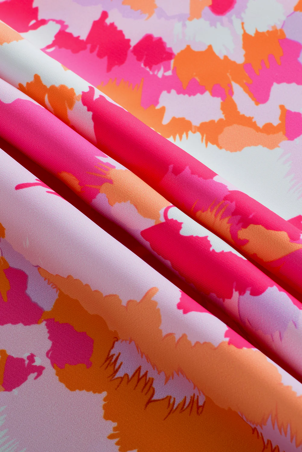 Abstract Print V Neck Summer Blouse