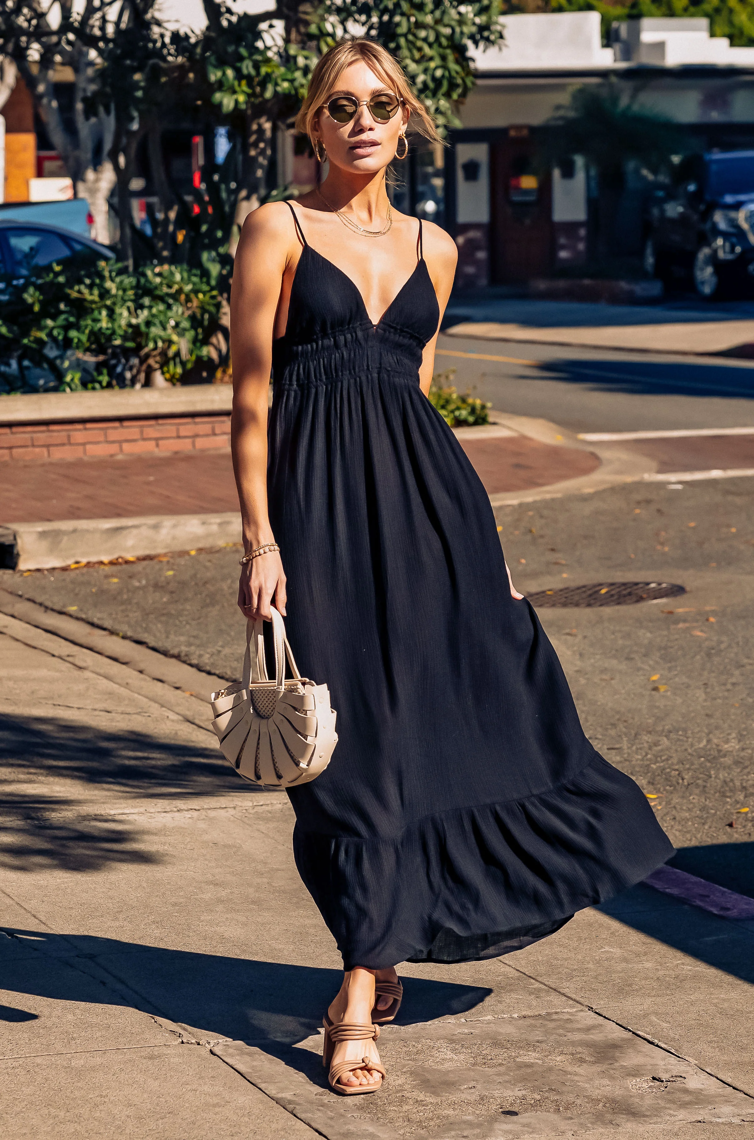 Black Mimosa Maxi Dress