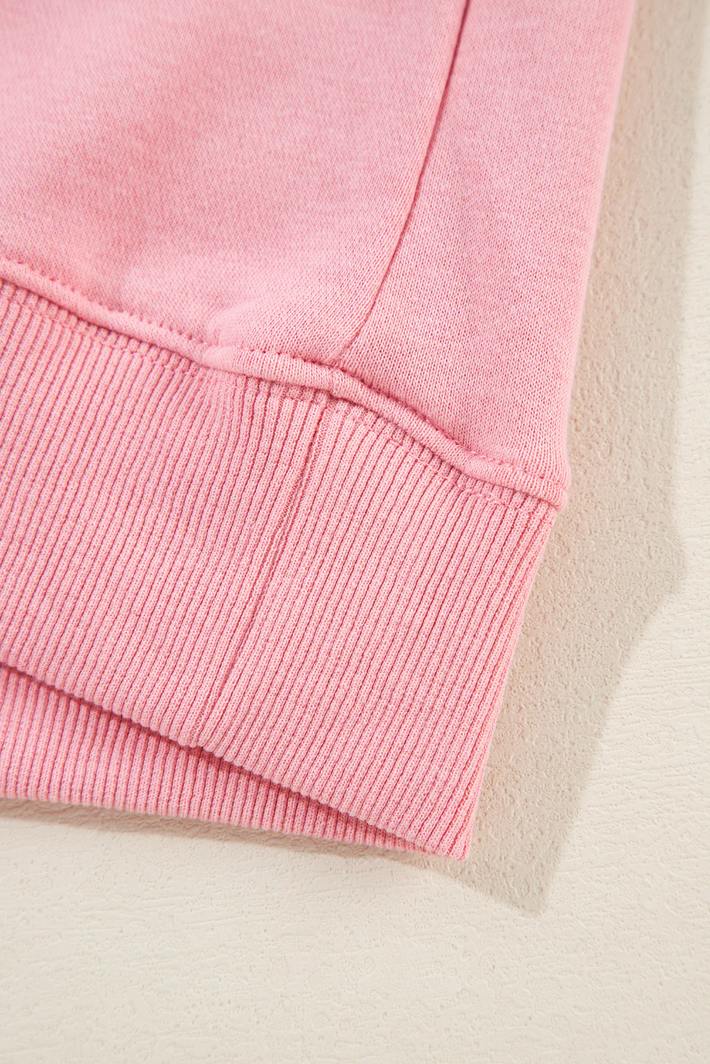 Beige Solid Classic Crewneck Pullover Sweatshirt