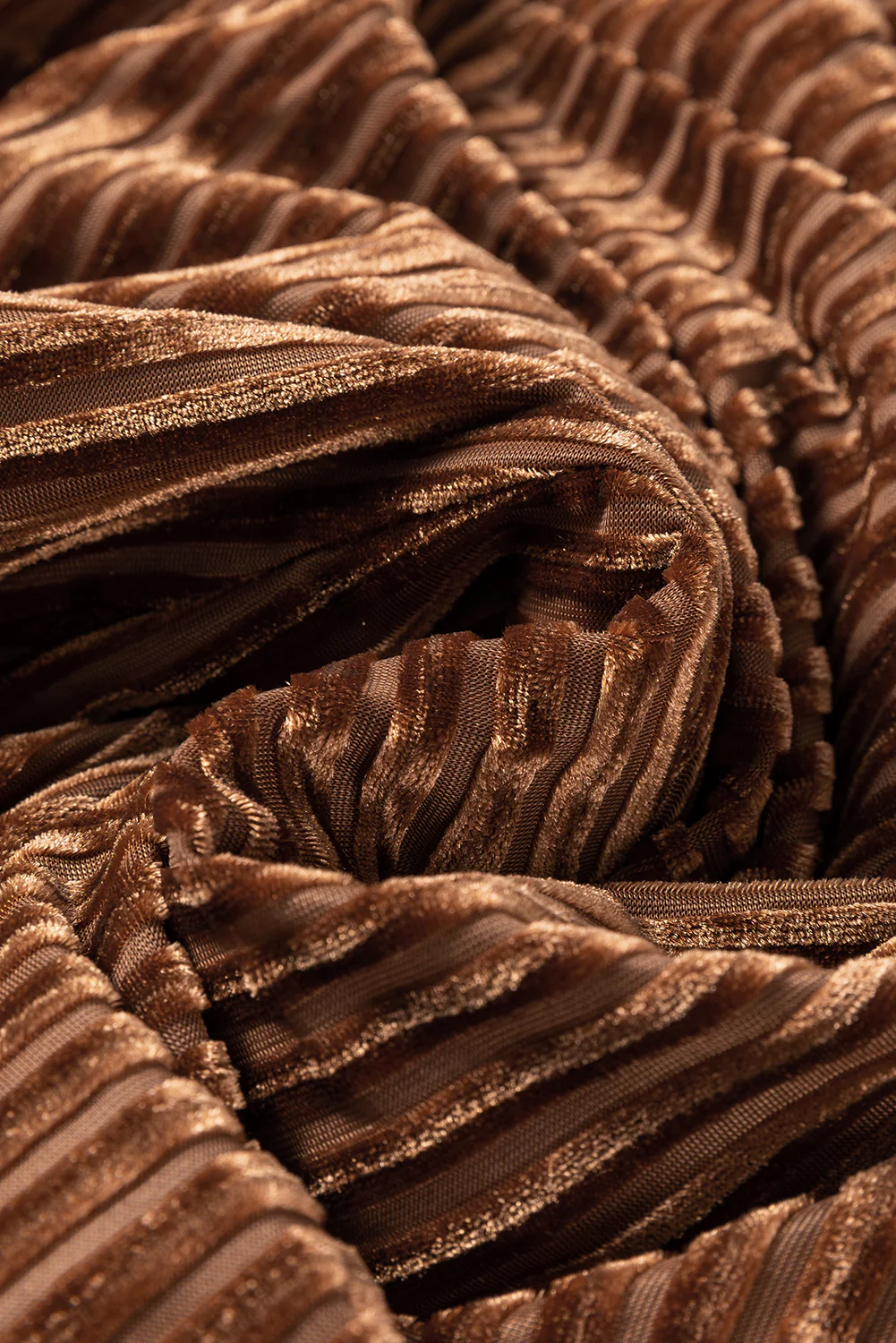 Long Sleeve Tiered Ribbed Velvet Dress