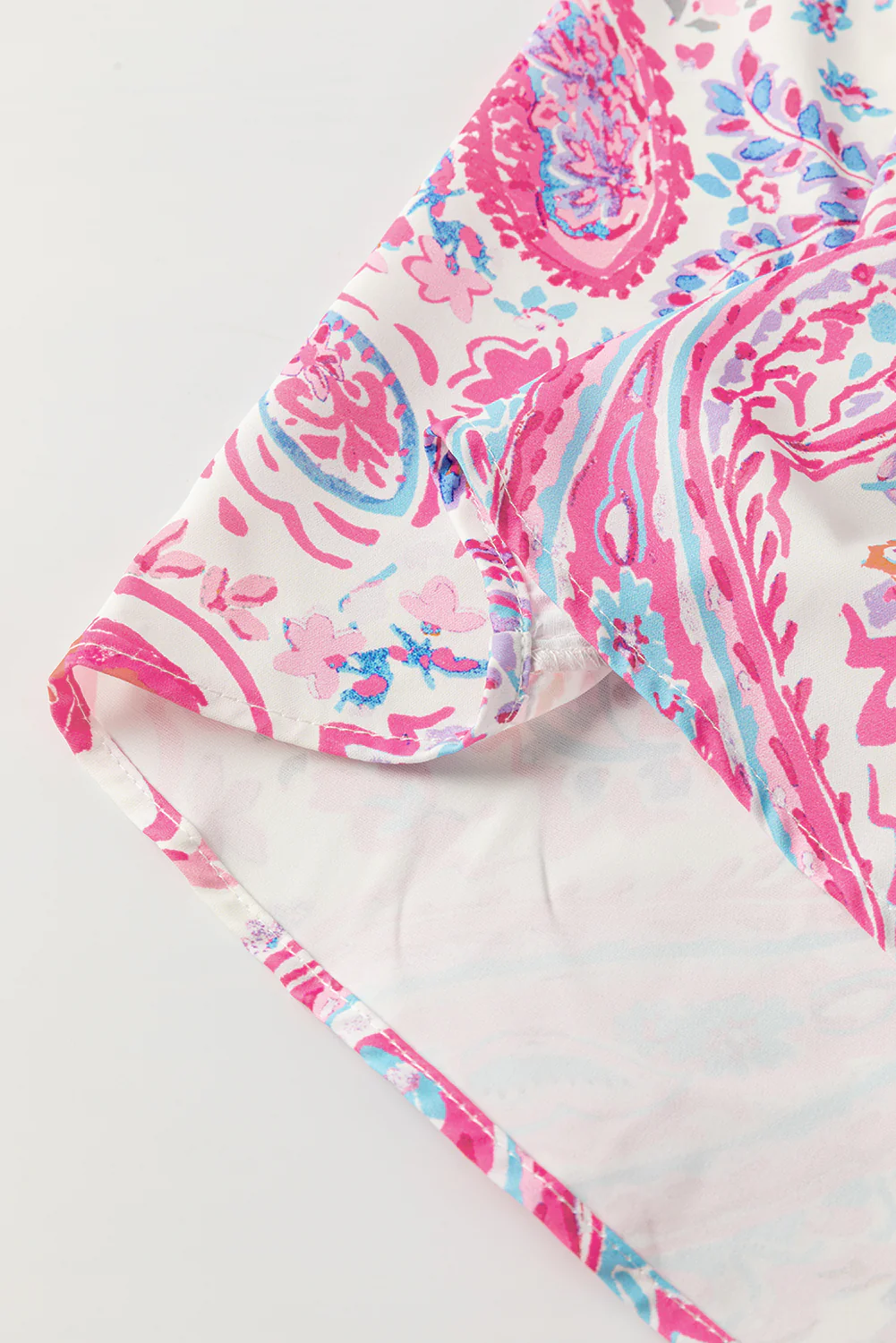 Multicolour Knotted One Shoulder Paisley Print Tank Top