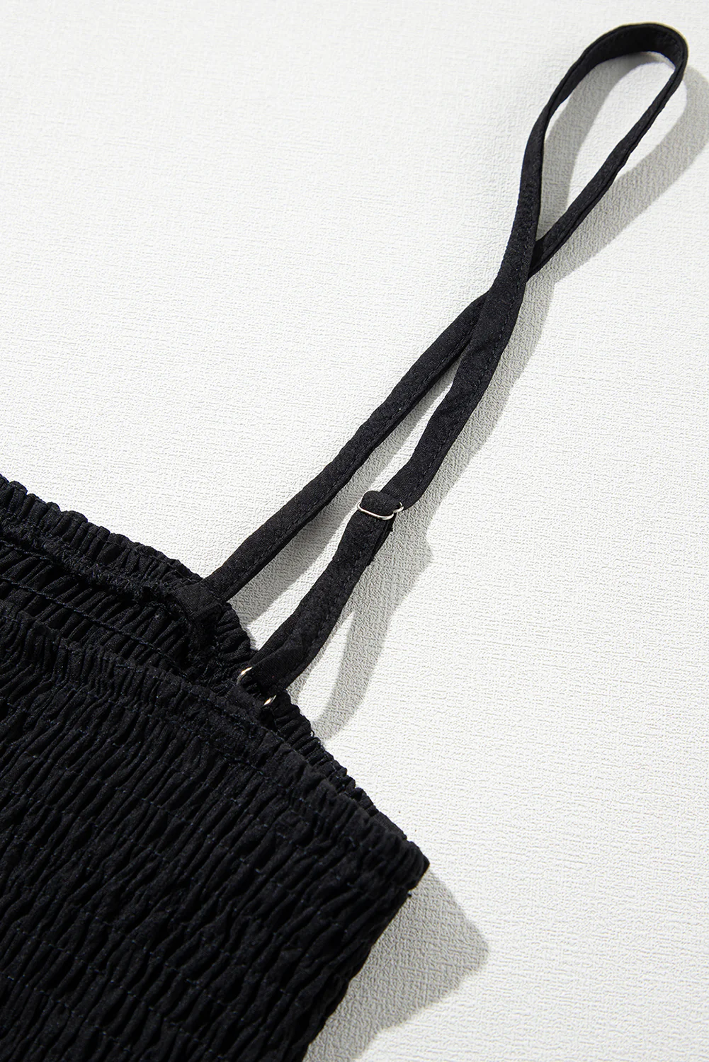 Smocked Textured Tiered Skater Dress