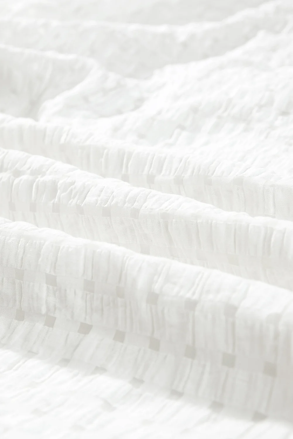 White Plaid Ruffled Straps Flowy Sleeveless Dress