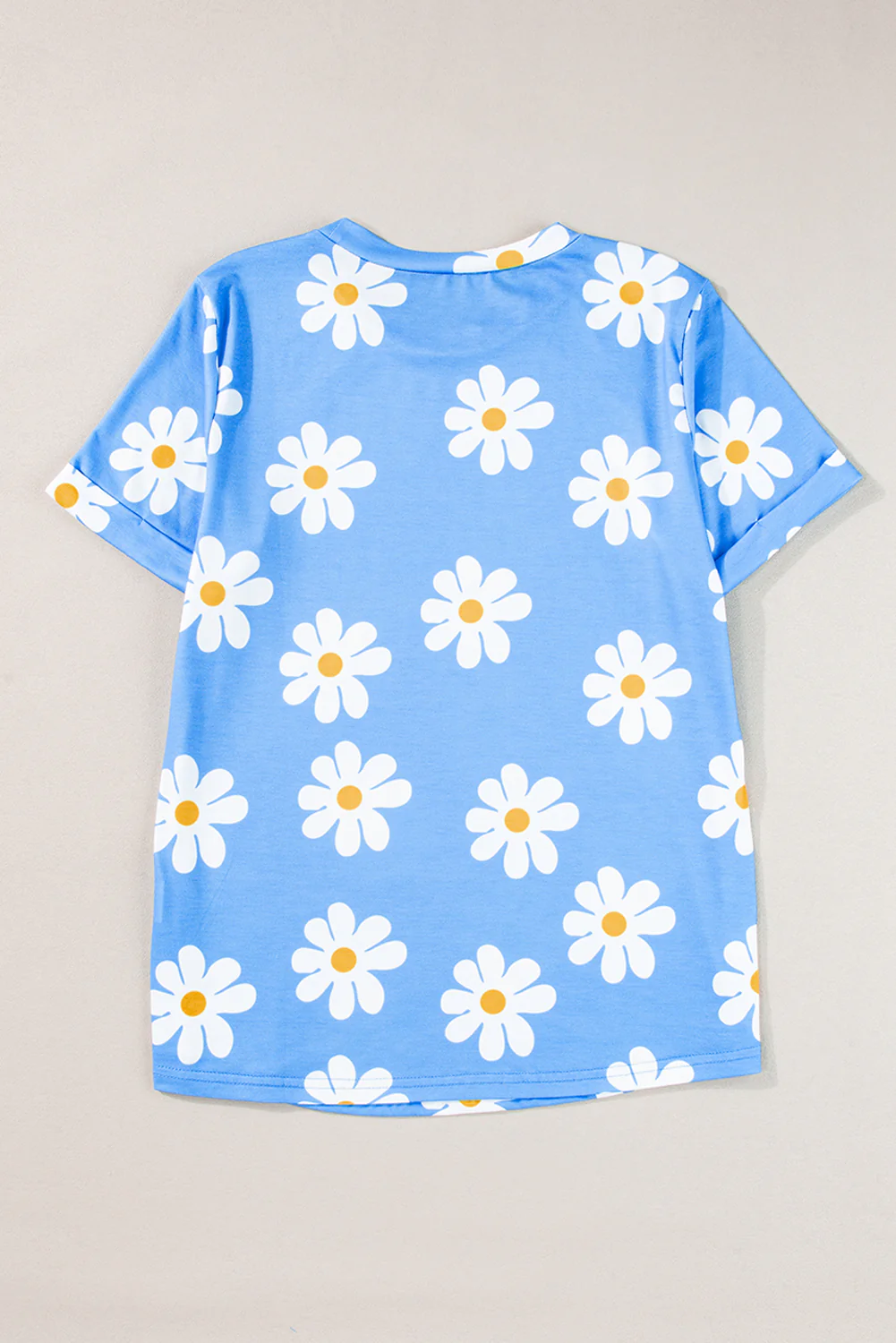 Daisy Printed Crewneck T Shirt