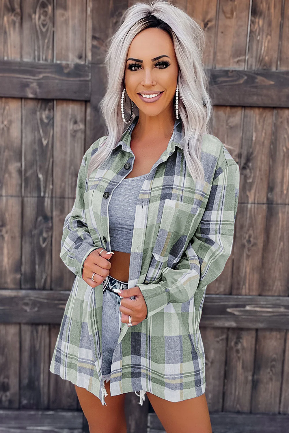 Plaid Button Up Shirt