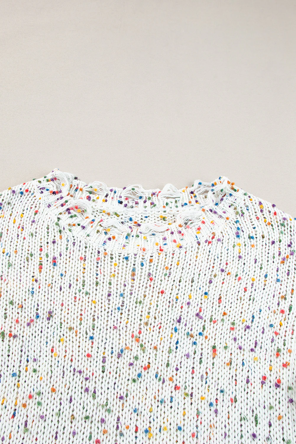 Confetti Distressed Knit Sweater